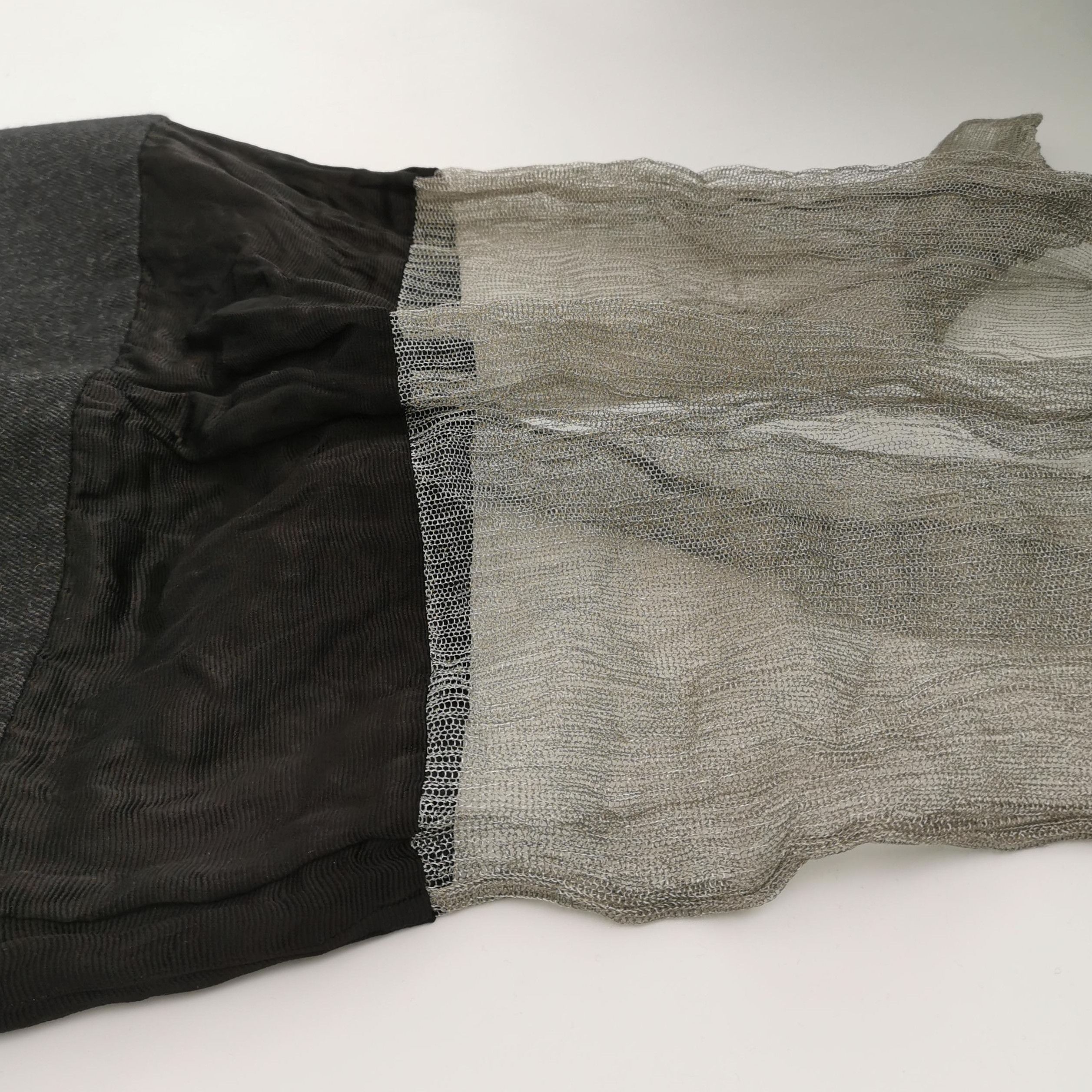 Prada Prada Wool-Blend Color-Blocked Midi Skirt - dmc Size 38" / US 16 / IT 52 - 3 Thumbnail