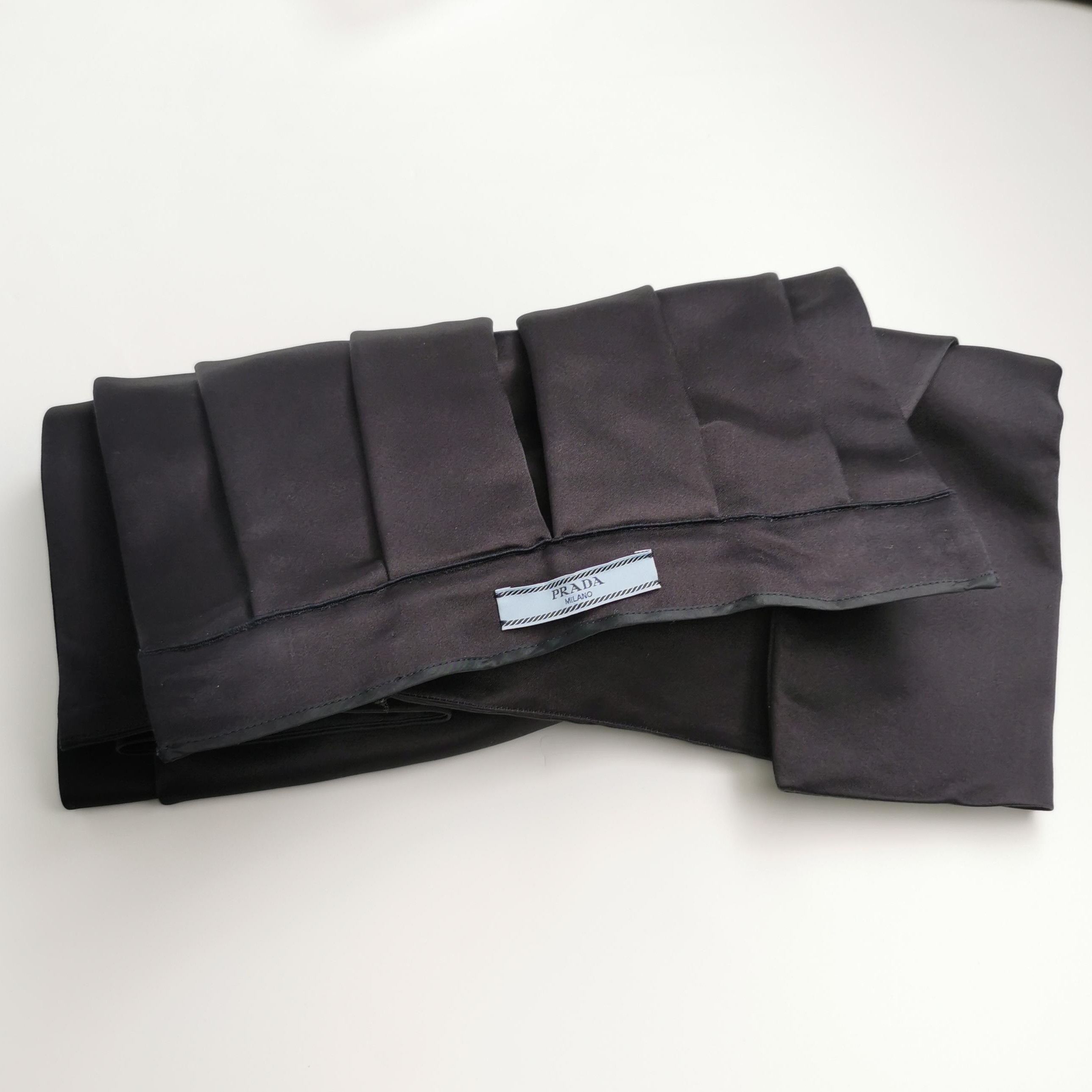 Prada Prada Black Silk Pleated Midi Skirt - dmc Size 40" / US 18 - 4 Thumbnail