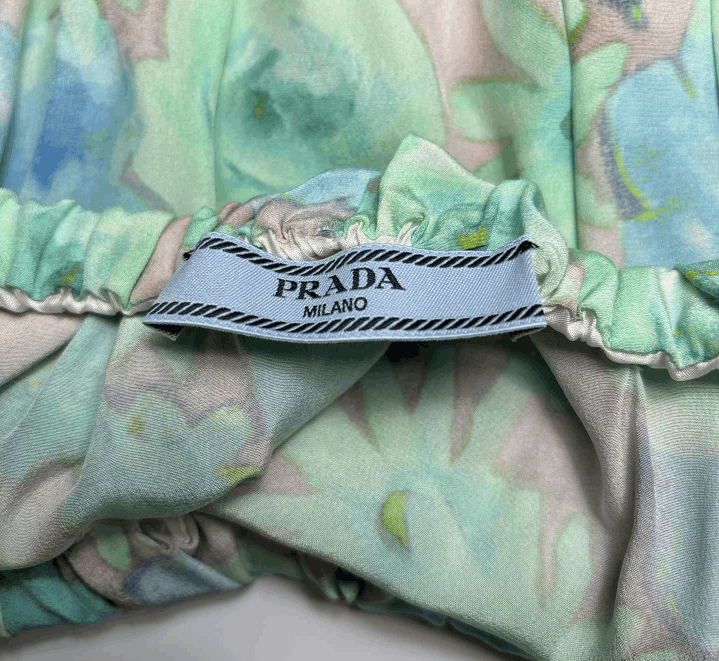 Prada Prada Irregular Hem Floral Silk Dress in S Size - dmc Size S / US 4 / IT 40 - 10 Thumbnail