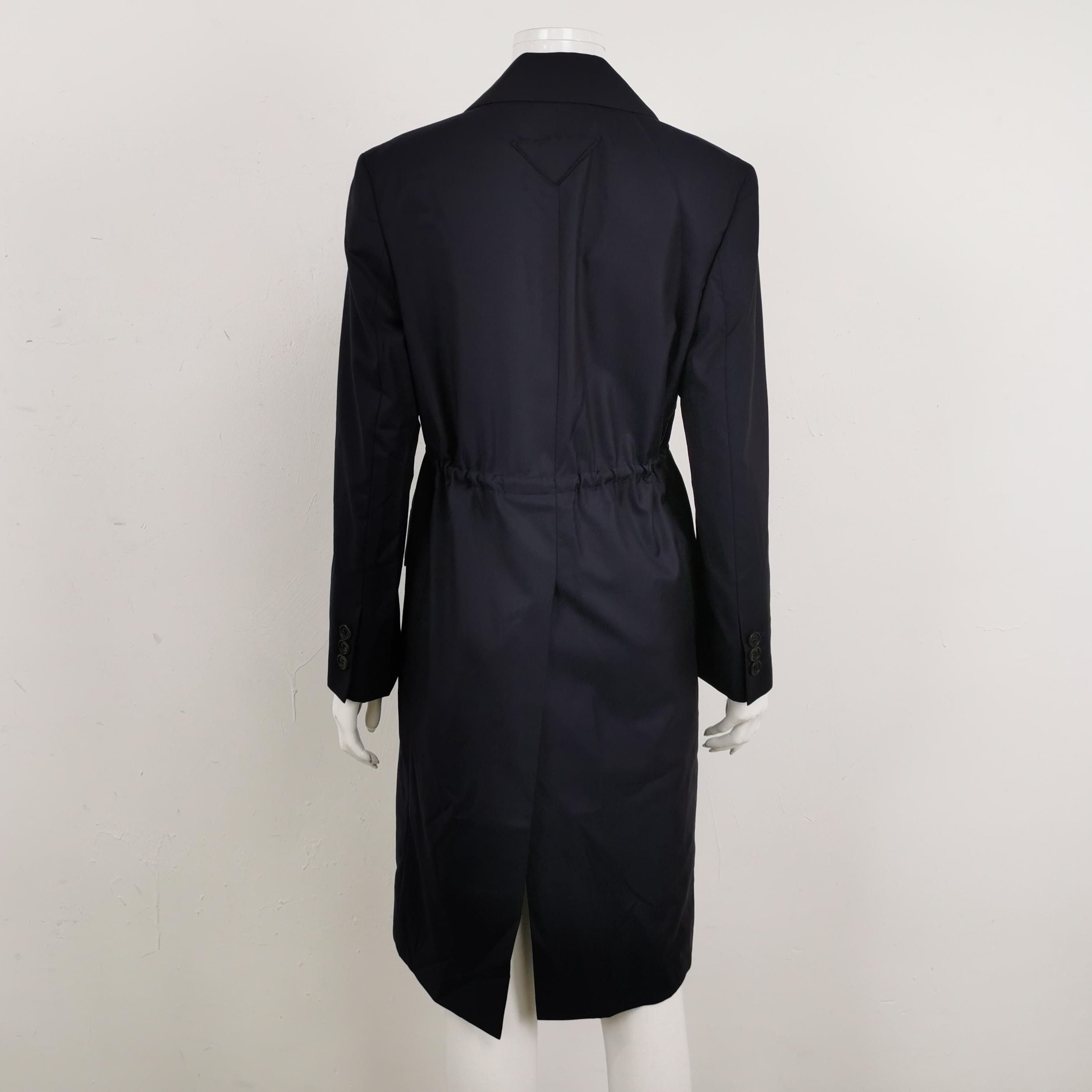 Prada Prada Wool Single Button Tie Waist Coat - dmc Size XXS / US 00 / IT 34 - 2 Thumbnail