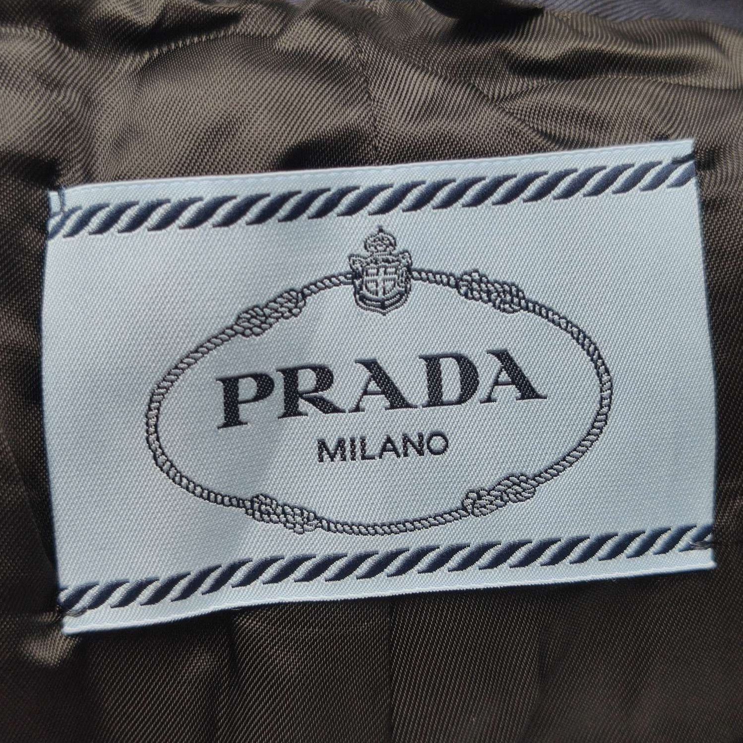 Prada Prada Wool Long Sleeve Coat in Navy - dmc Size M / US 6-8 / IT 42-44 - 4 Thumbnail