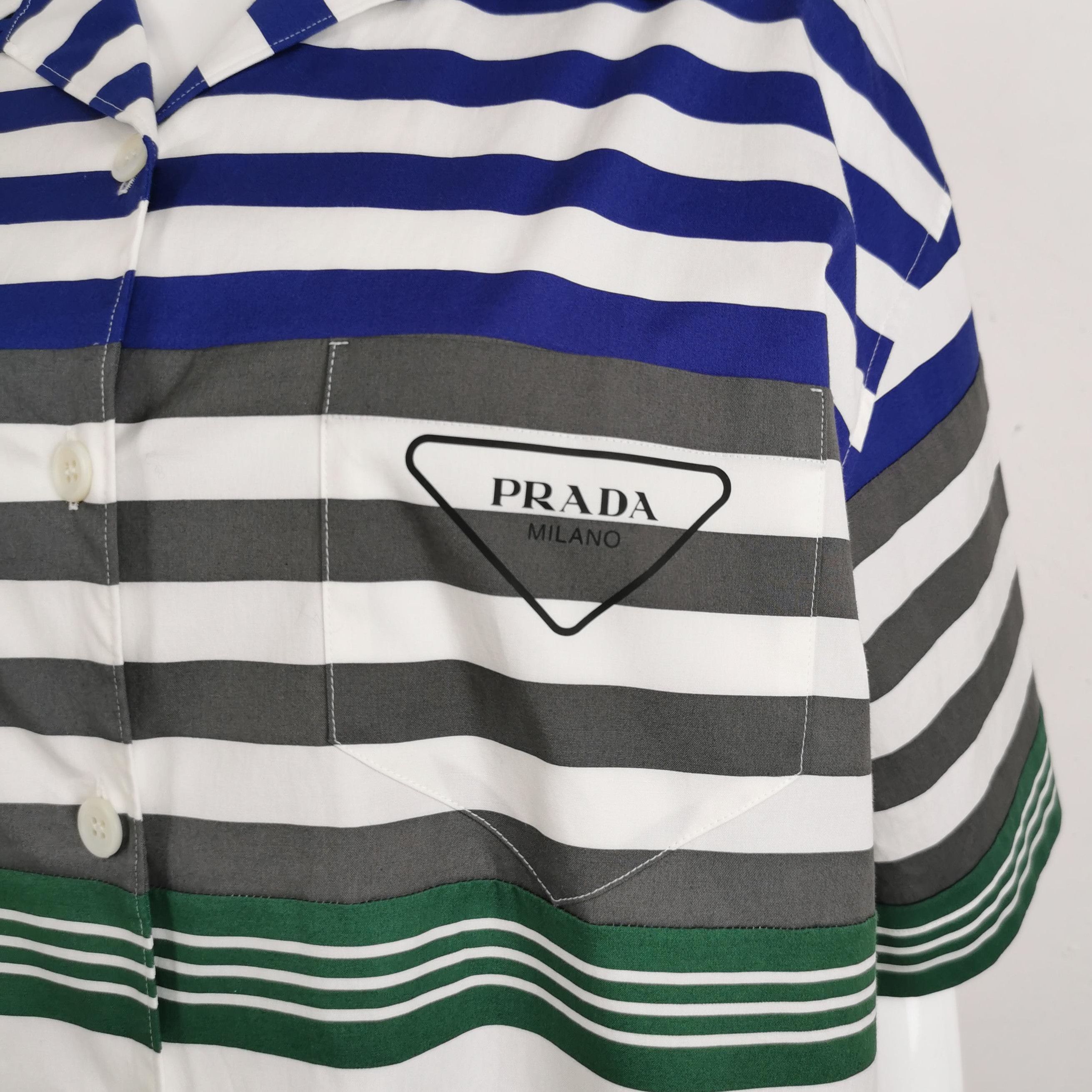 Prada Prada Colorful Striped Logo Polo Dress - dmc Size M / US 6-8 / IT 42-44 - 3 Thumbnail