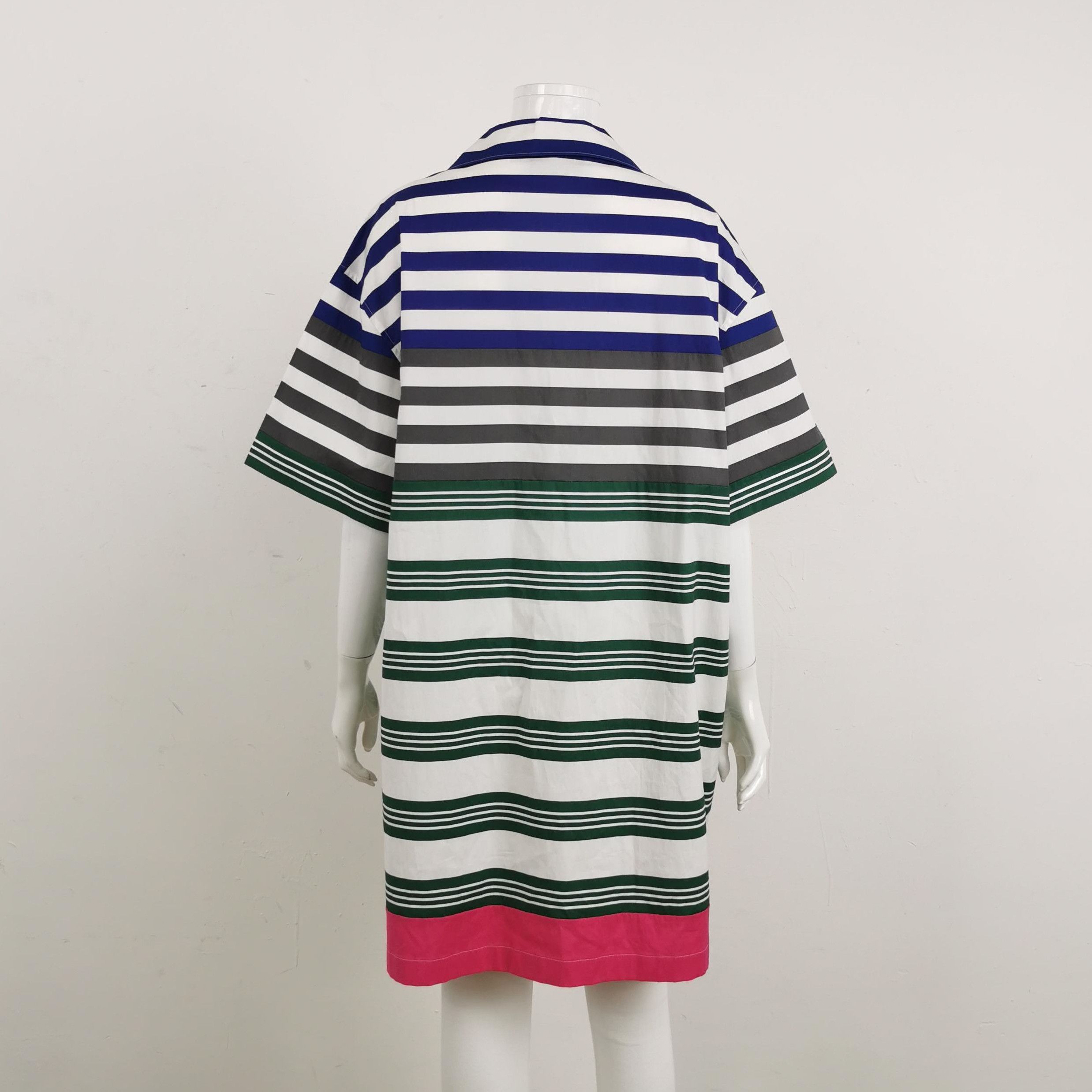 Prada Prada Colorful Striped Logo Polo Dress - dmc Size M / US 6-8 / IT 42-44 - 2 Thumbnail