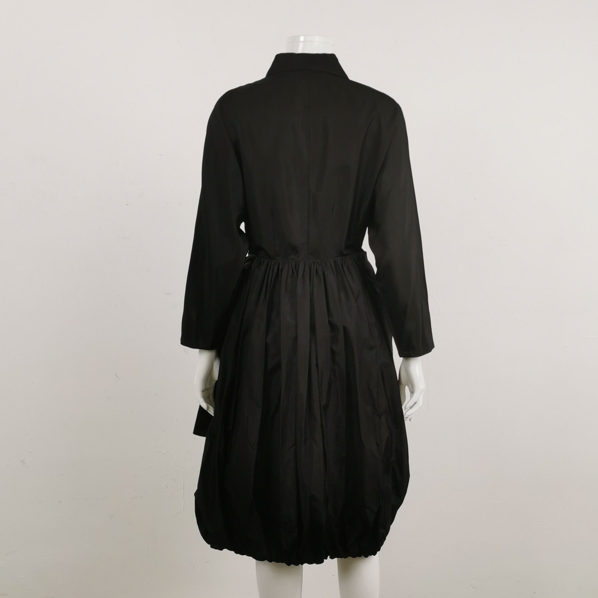 Prada Prada Black Silk Zip Dress for Women - dmc Size S / US 4 / IT 40 - 2 Thumbnail
