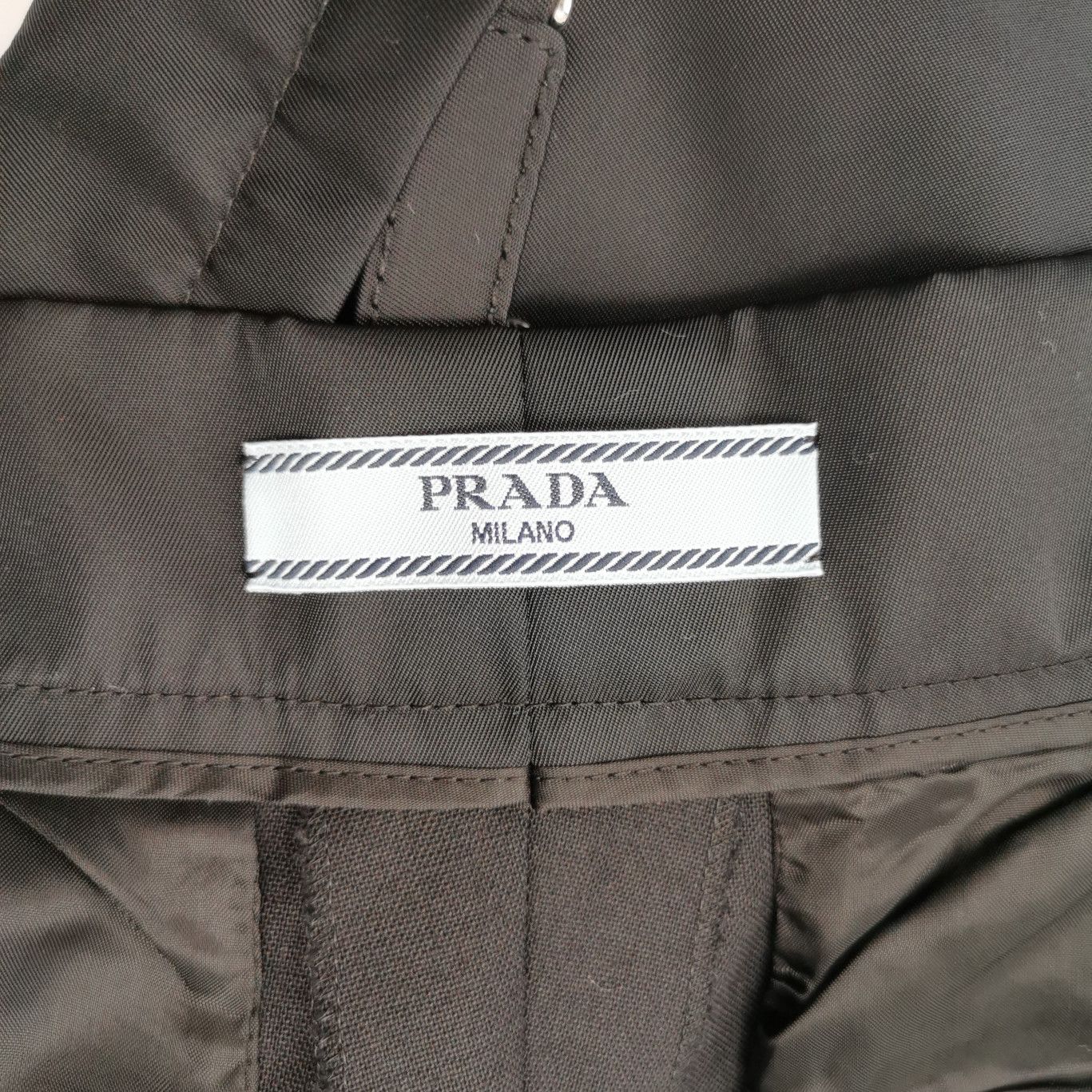 Prada Prada Black Wool Blend Logo Trousers Size 40 - dmc Size 40" / US 18 - 7 Thumbnail