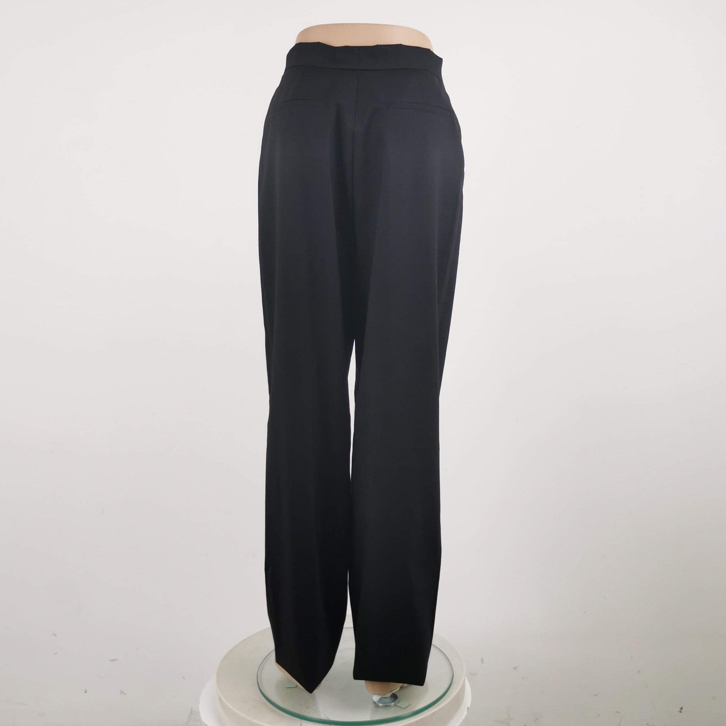Prada Prada Black Wool Blend Logo Trousers Size 40 - dmc Size 40" / US 18 - 3 Thumbnail