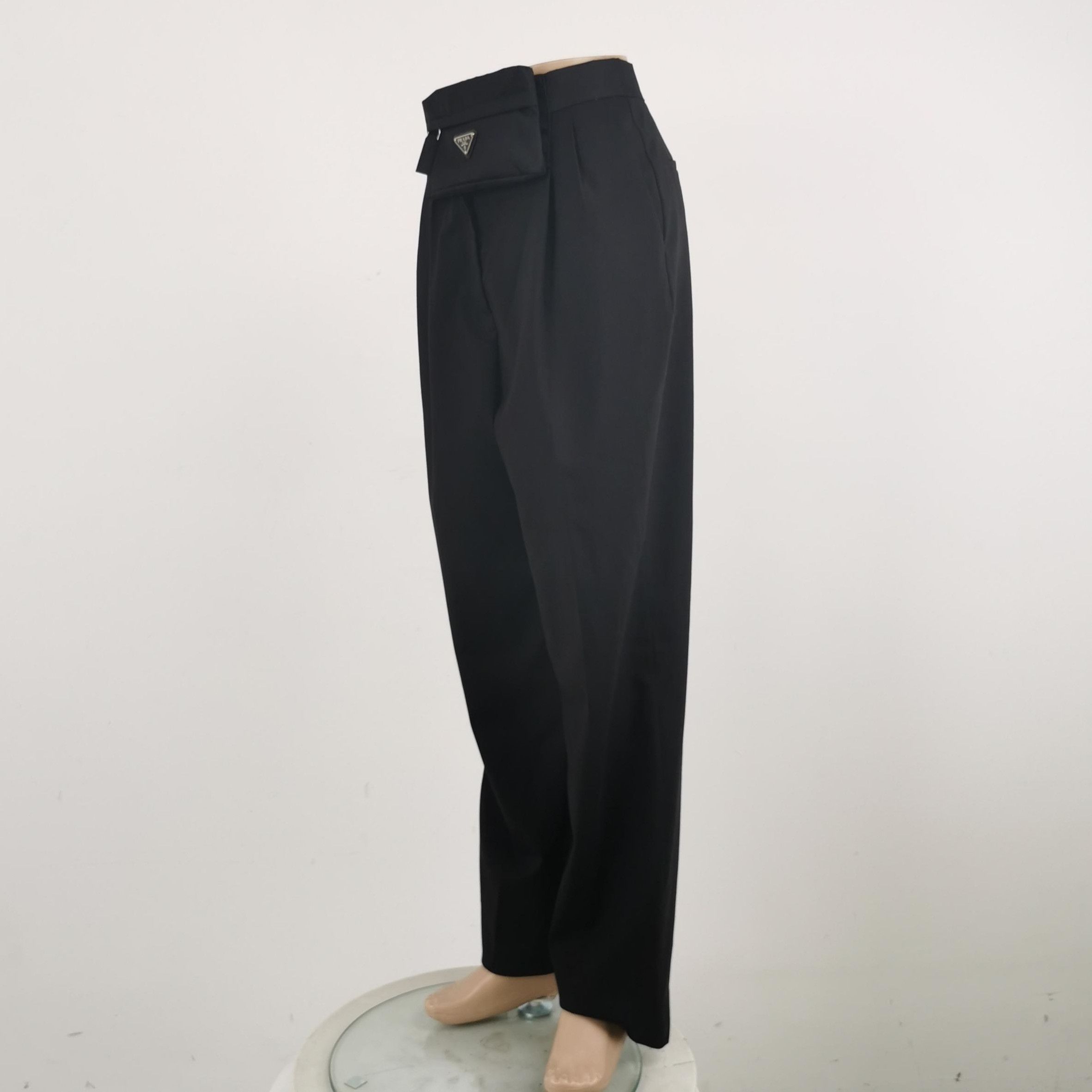 Prada Prada Wool Blend Triangle Logo Trousers - dmc Size 38" / US 16 / IT 52 - 2 Thumbnail