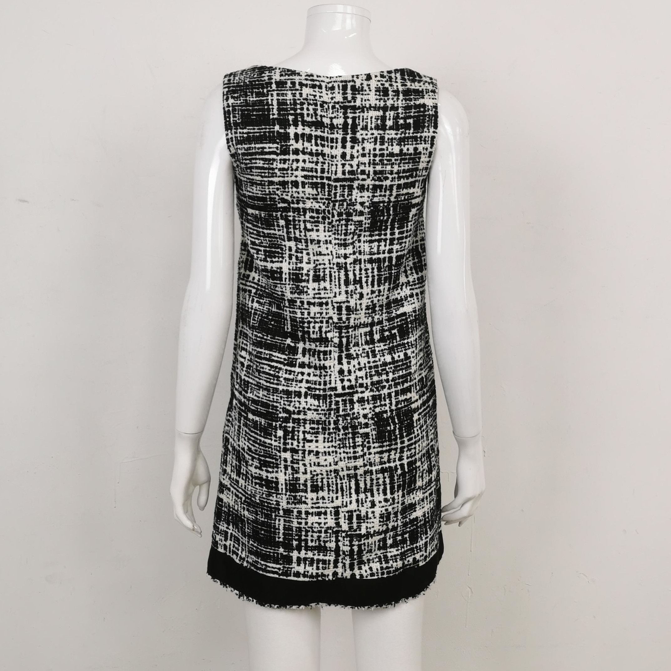 Prada Prada Color-Blocked Sleeveless Dress in Black White - dmc Size XXS / US 00 / IT 34 - 2 Thumbnail