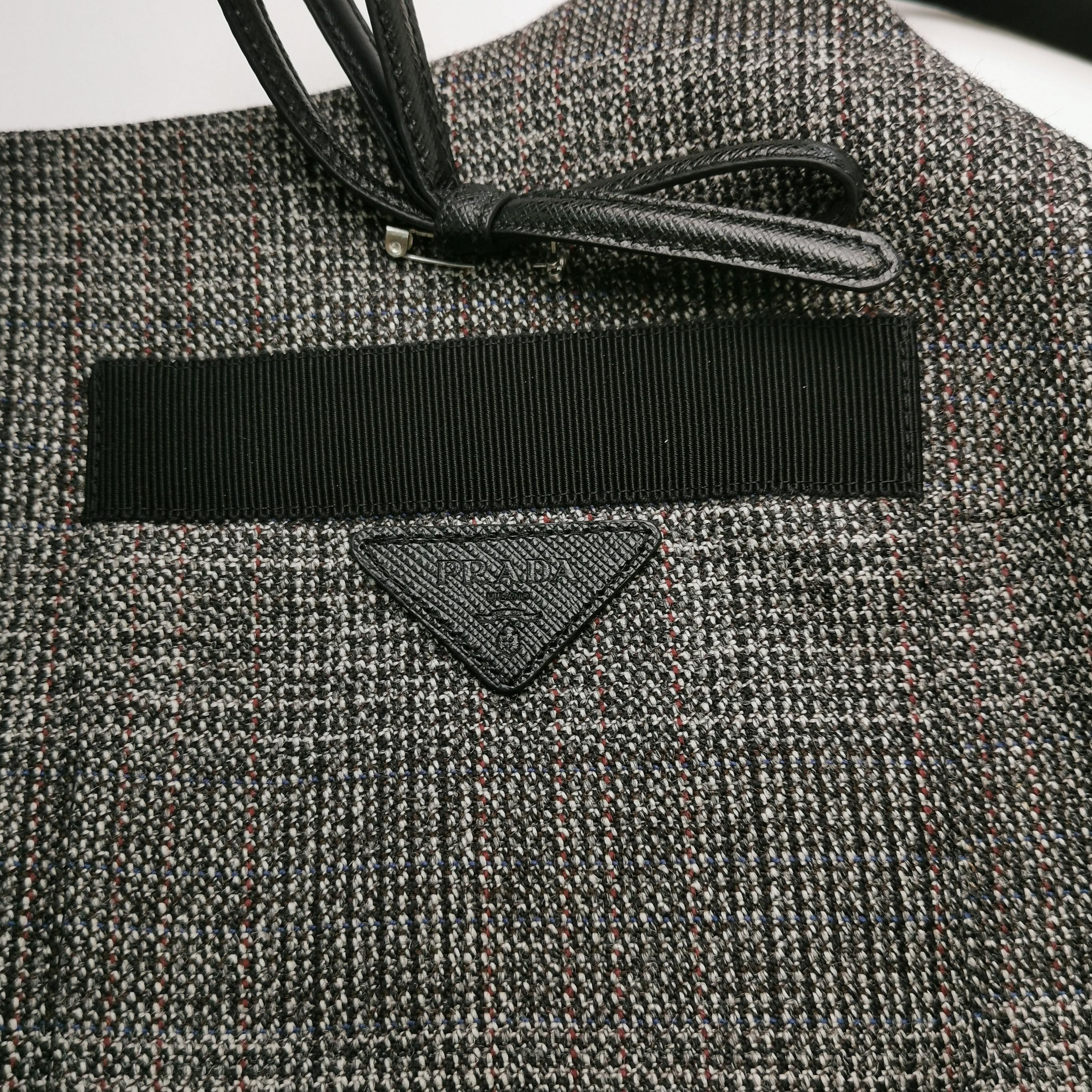 Prada Prada Wool Plaid Triangle Logo Strap Dress - dmc Size M / US 6-8 / IT 42-44 - 3 Thumbnail