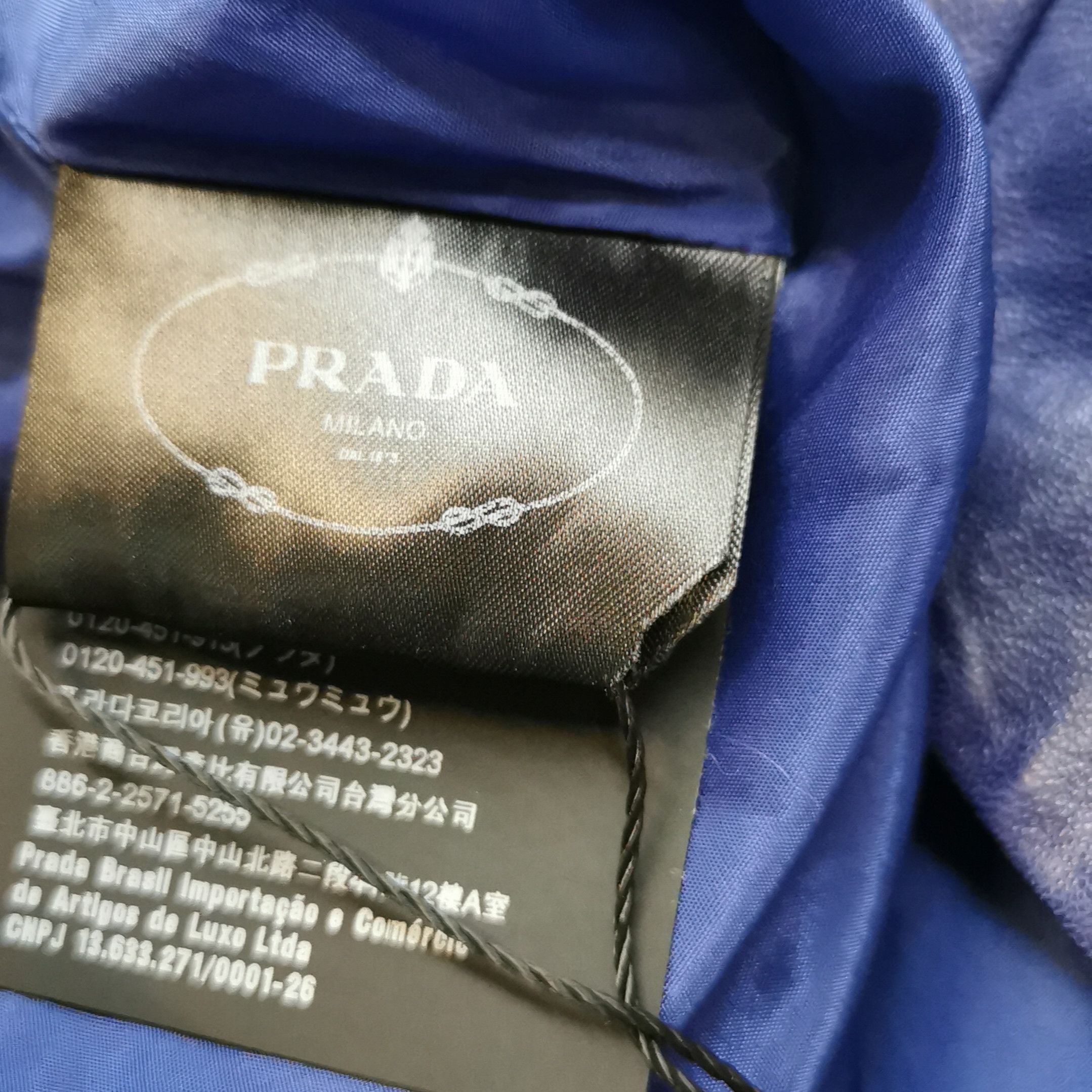 Prada Prada Leather Logo Mini Skirt in Deep Blue - dmc Size 40" / US 18 - 9 Thumbnail