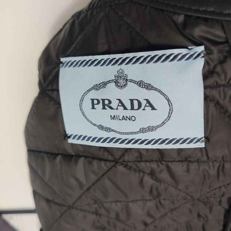 Prada Prada Black Quilted Logo Short Sleeve Dress - dmc Size XXS / US 00 / IT 34 - 5 Thumbnail