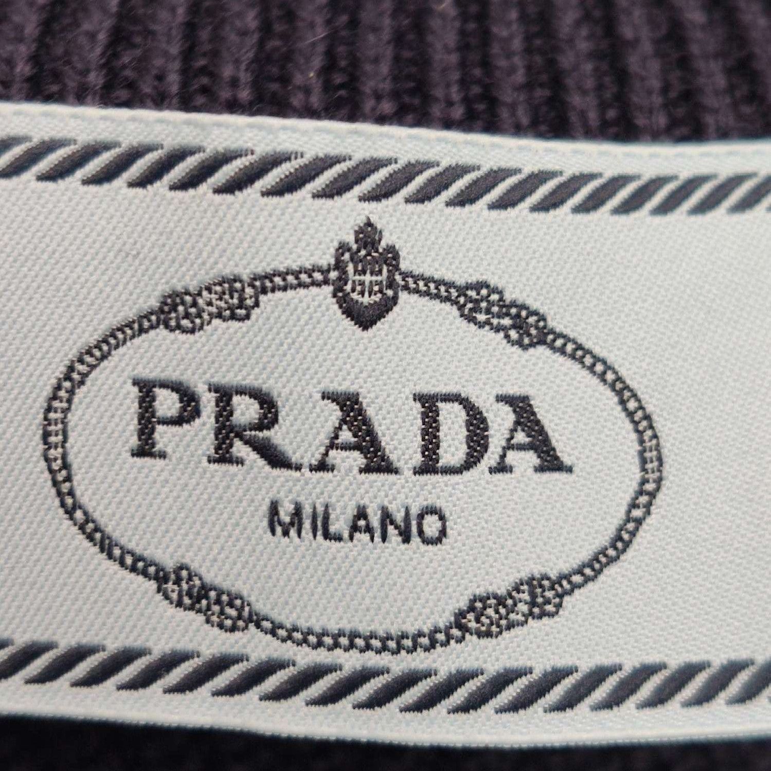 Prada Prada Wool Solid Triangle Logo Long Sleeve Dress - dmc Size M / US 6-8 / IT 42-44 - 5 Thumbnail