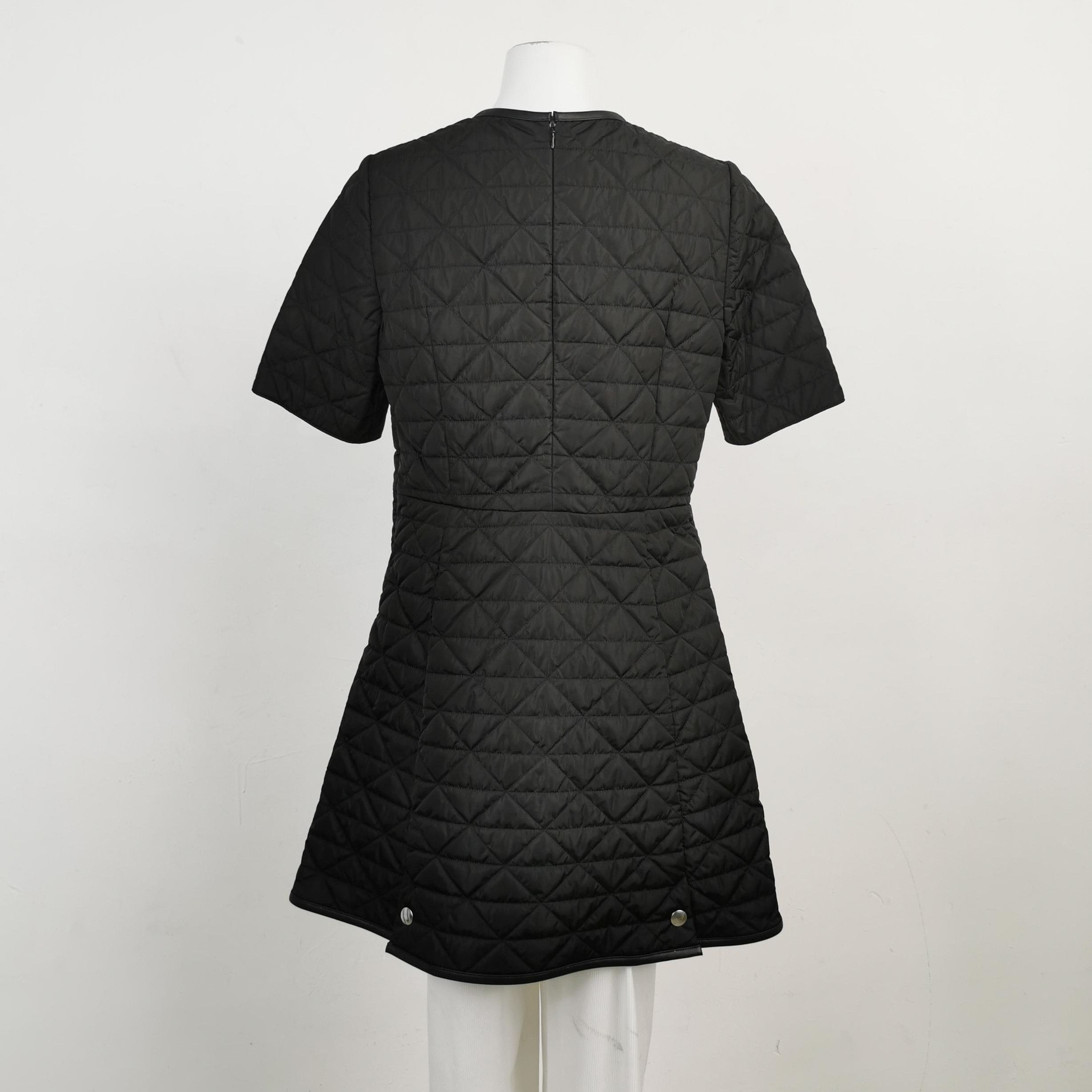 Prada Prada Solid Triangle Logo Short Sleeve Dress - dmc Size S / US 4 / IT 40 - 2 Thumbnail