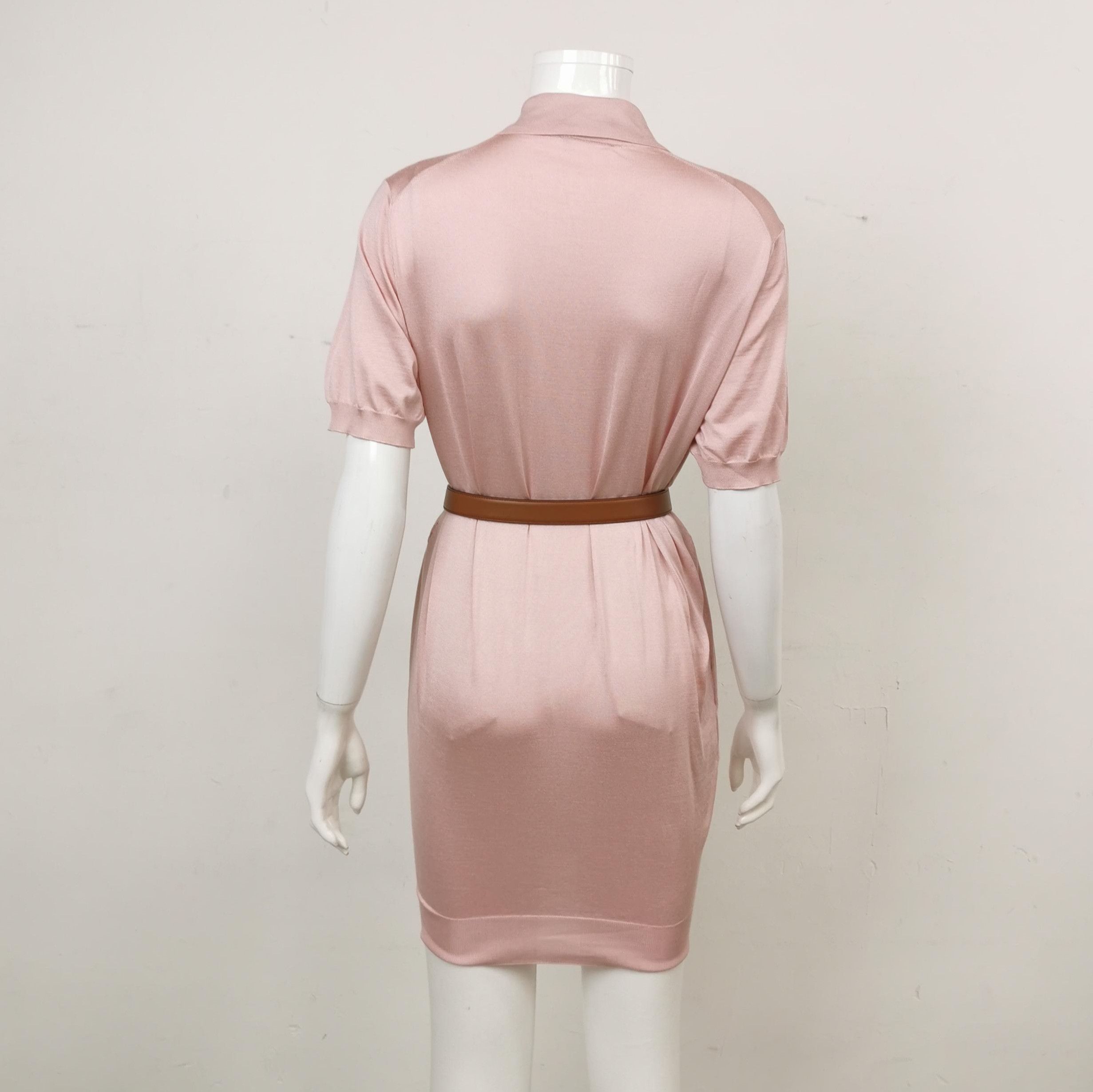 Prada Prada Silk Logo Polo Dress with Belt - dmc Size XXS / US 00 / IT 34 - 2 Thumbnail