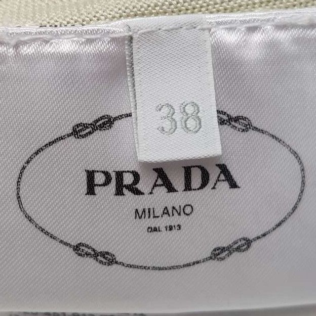 Prada Prada Logo Belted Silk Dress in Beige - dmc Size S / US 4 / IT 40 - 7 Thumbnail