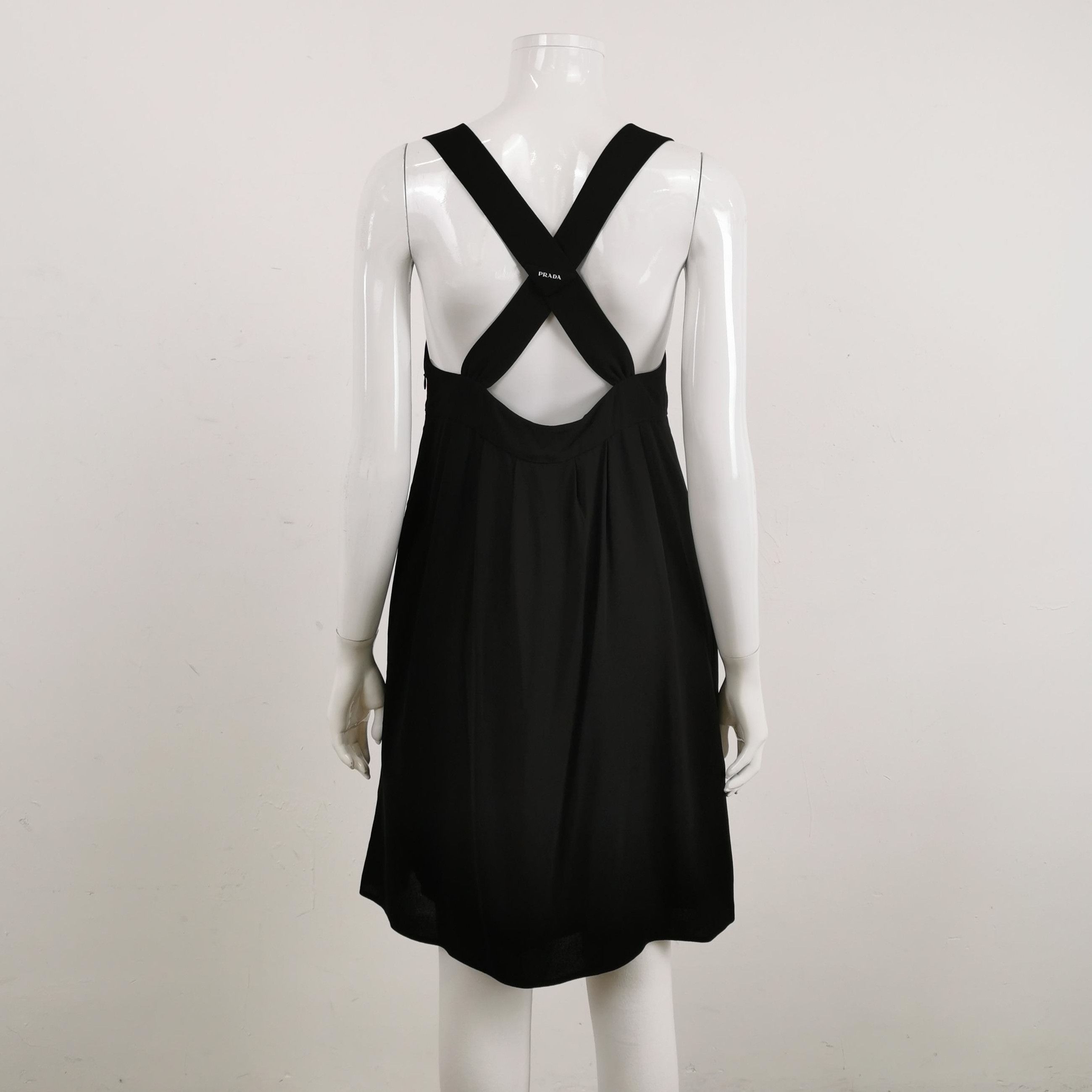 Prada Prada Logo Backless Dress in Black - dmc Size S / US 4 / IT 40 - 2 Thumbnail