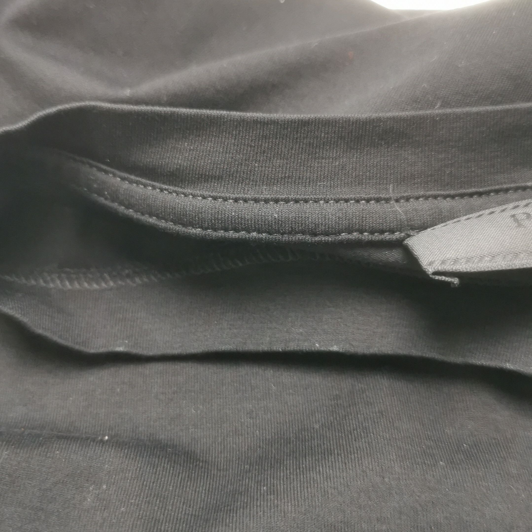 Prada Prada Black Long Sleeve Cotton T-Shirt - dmc Size L / US 10 / IT 46 - 8 Thumbnail