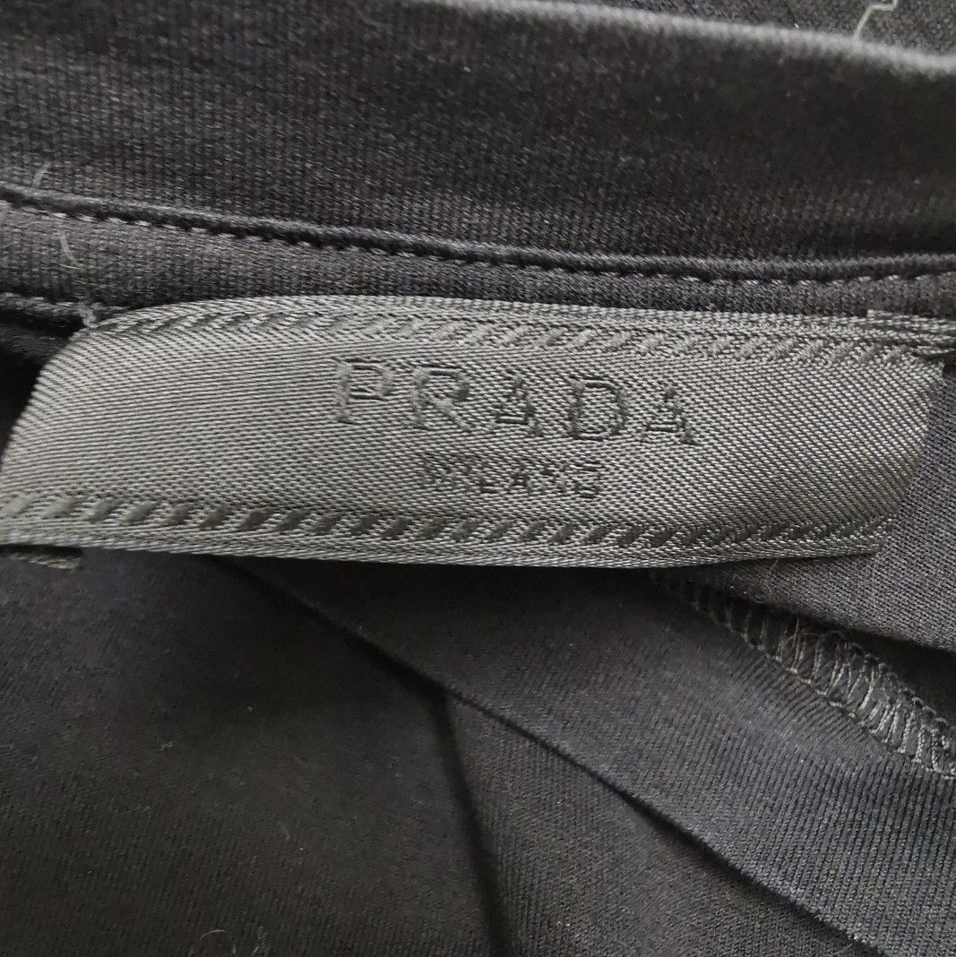 Prada Prada Black Long Sleeve Cotton T-Shirt - dmc Size L / US 10 / IT 46 - 4 Thumbnail