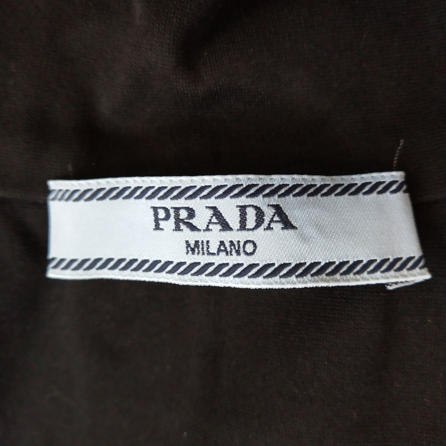 Prada Prada Black Zip Neck Long Sleeve T-Shirt - dmc Size L / US 10 / IT 46 - 4 Thumbnail