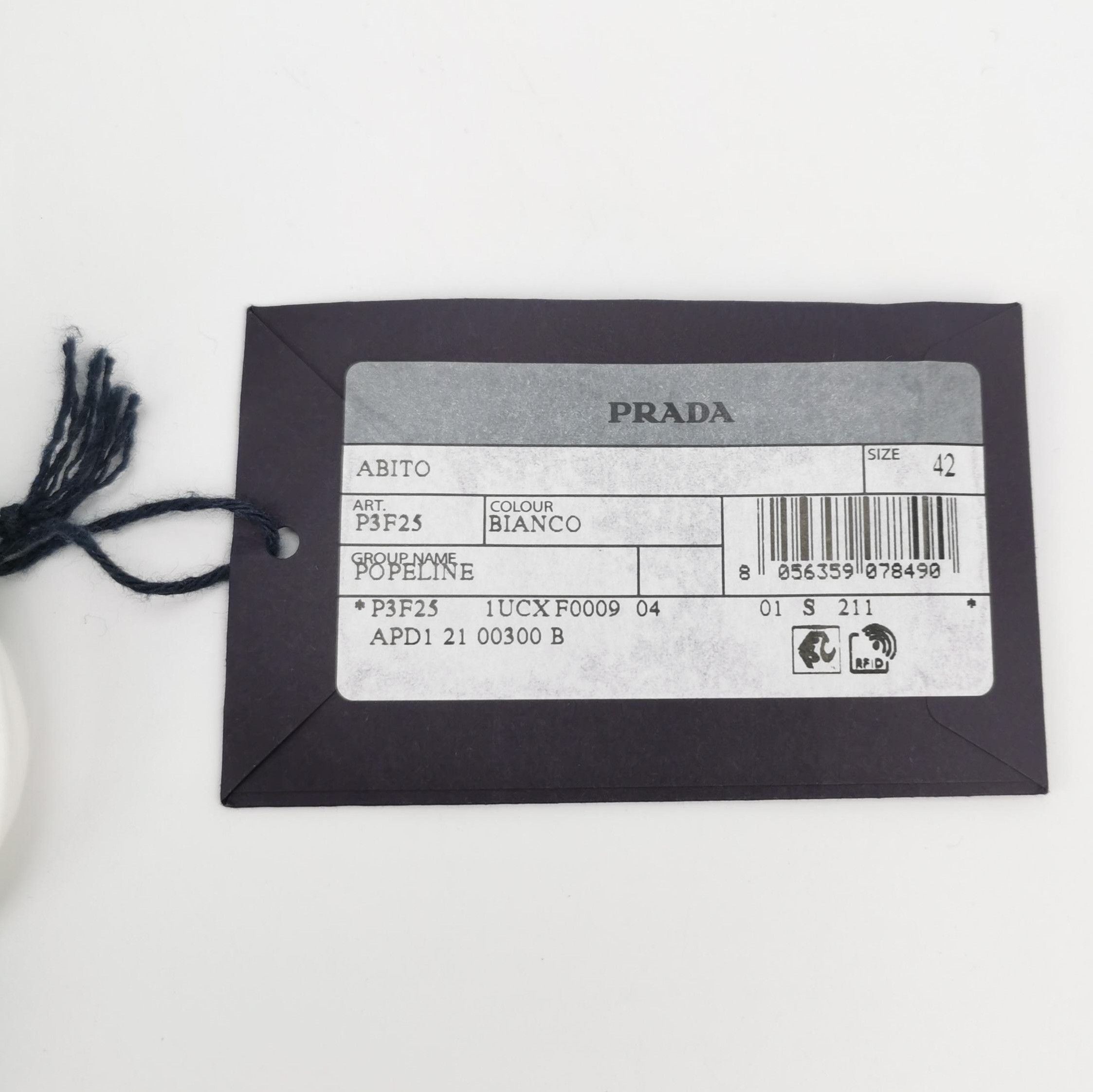 Prada Prada Ruffled Cotton Camisole Dress in White - dmc Size L / US 10 / IT 46 - 4 Thumbnail