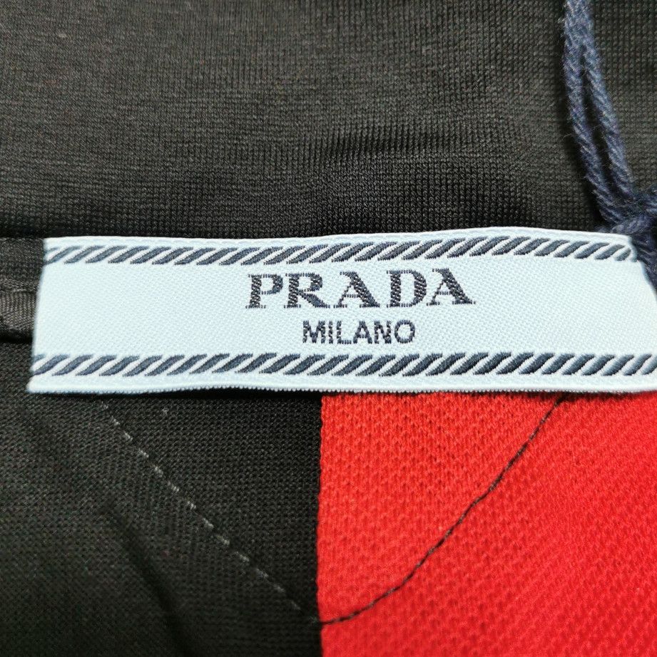Prada Prada Striped Cotton Midi Skirt in Red and Black - dmc Size 23" - 5 Thumbnail