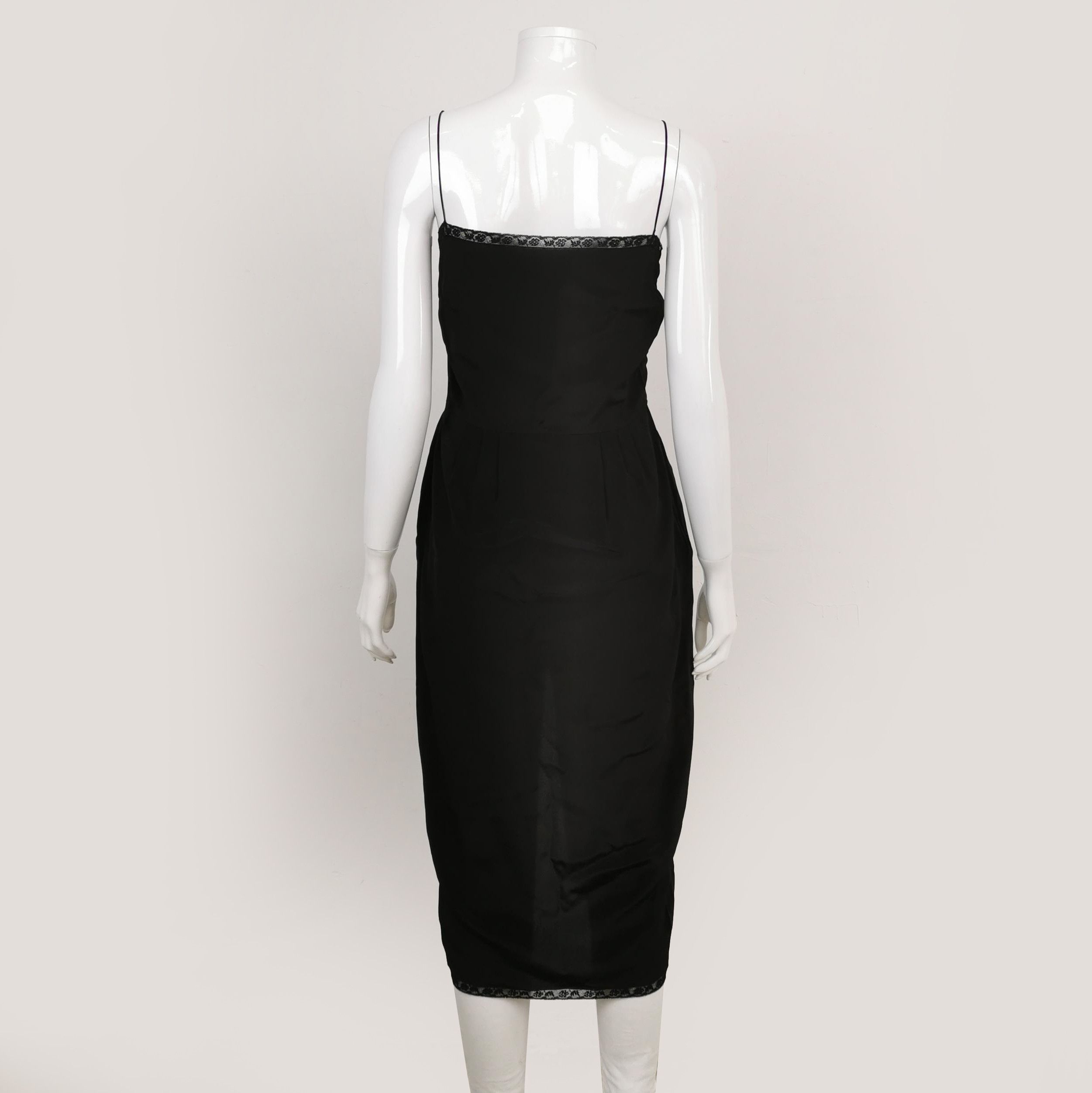Prada Prada Long Sleeve Black Dress with Floral Lace - dmc Size S / US 4 / IT 40 - 4 Thumbnail