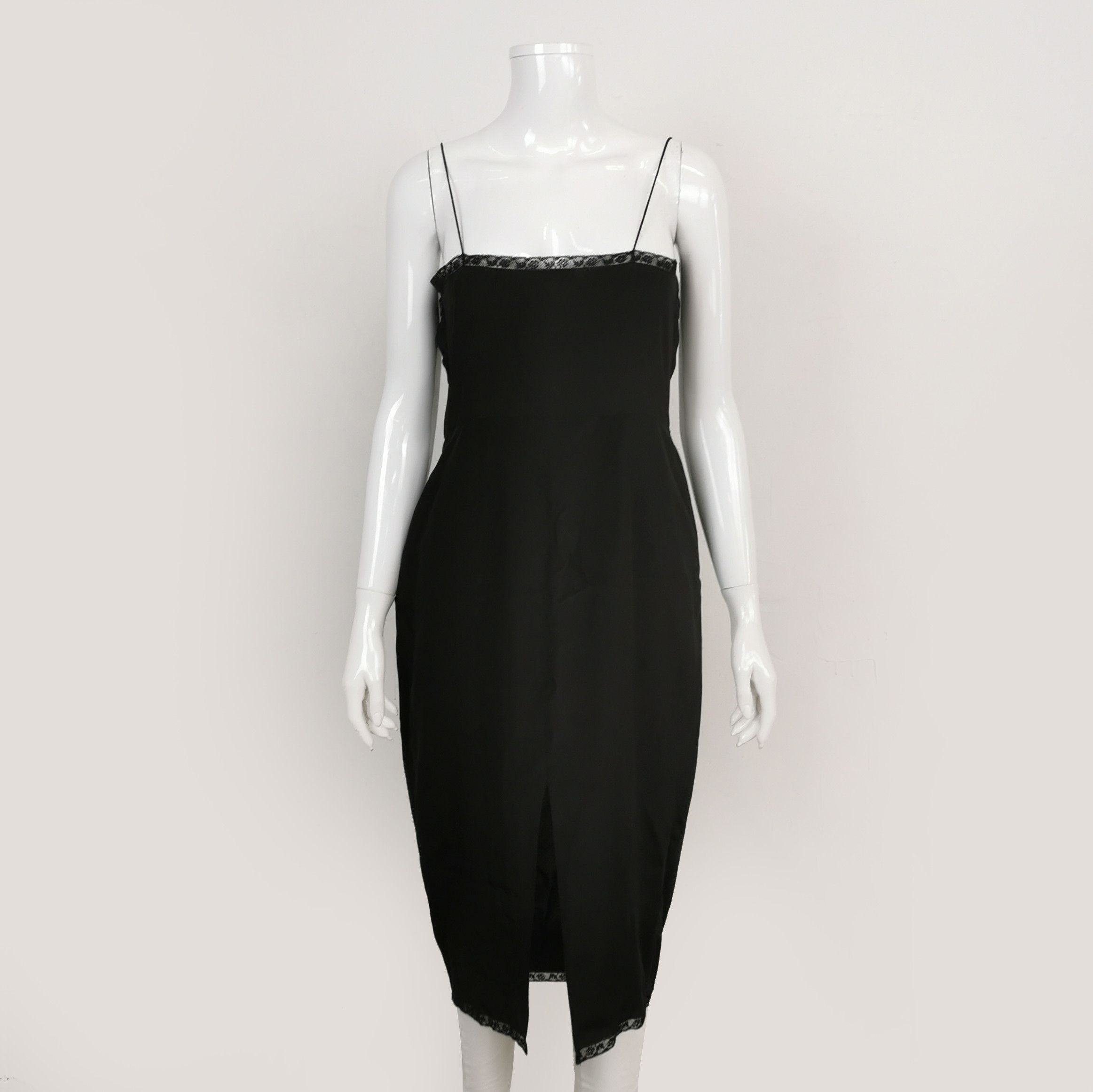 Prada Prada Long Sleeve Black Dress with Floral Lace - dmc Size S / US 4 / IT 40 - 3 Thumbnail