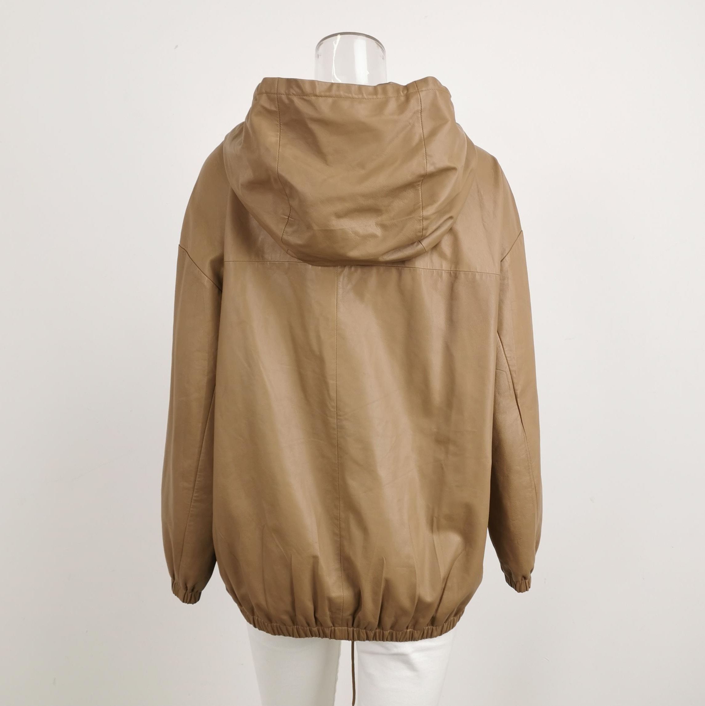 Prada Prada Logo Zip Hoodie in Beige - dmc Size S / US 4 / IT 40 - 2 Thumbnail