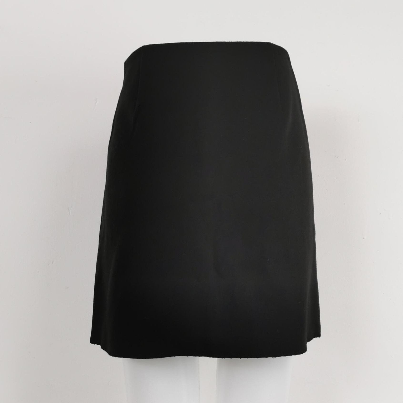 Prada Prada Black Wool Blend Zip Pencil Skirt - dmc Size 38" / US 16 / IT 52 - 2 Thumbnail