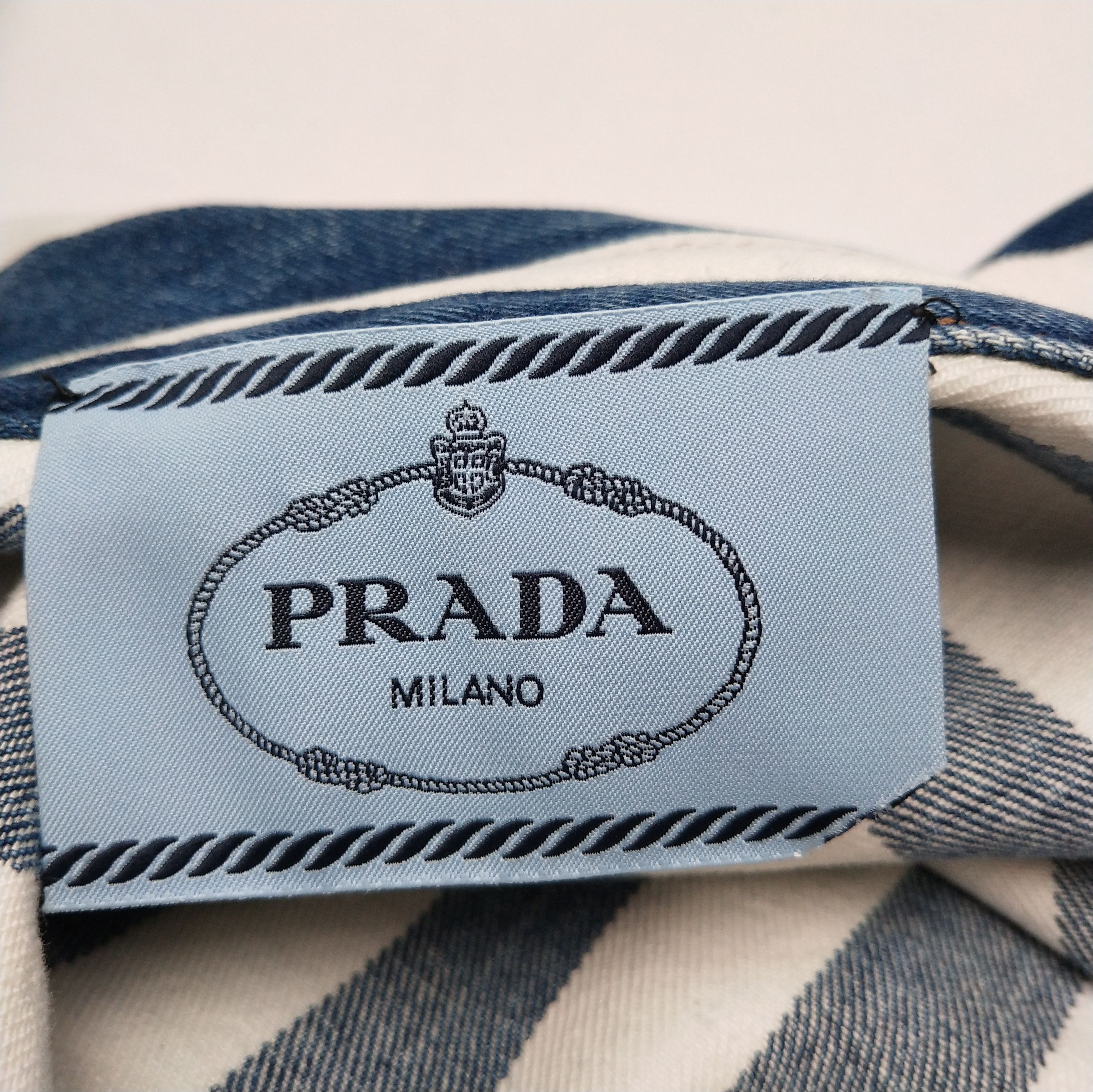 Prada Prada Cropped Striped Cotton Jacket - dmc Size L / US 10 / IT 46 - 6 Thumbnail