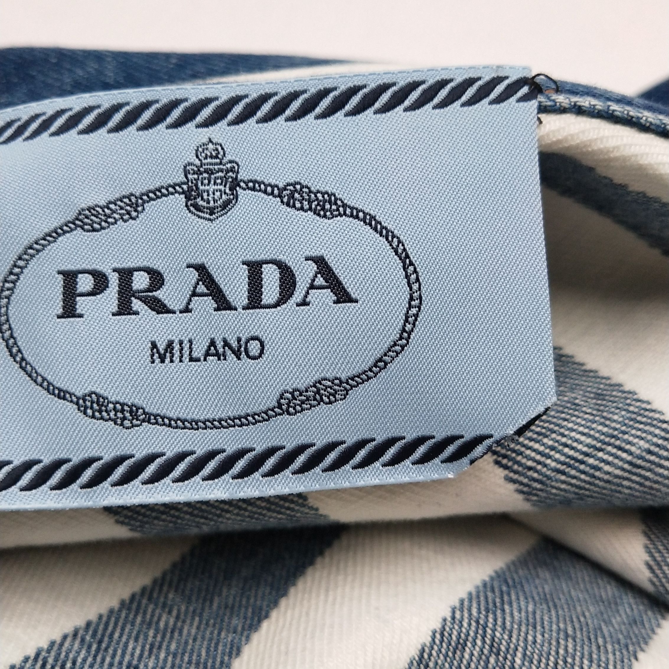 Prada Prada Cropped Striped Cotton Jacket - dmc Size L / US 10 / IT 46 - 10 Thumbnail