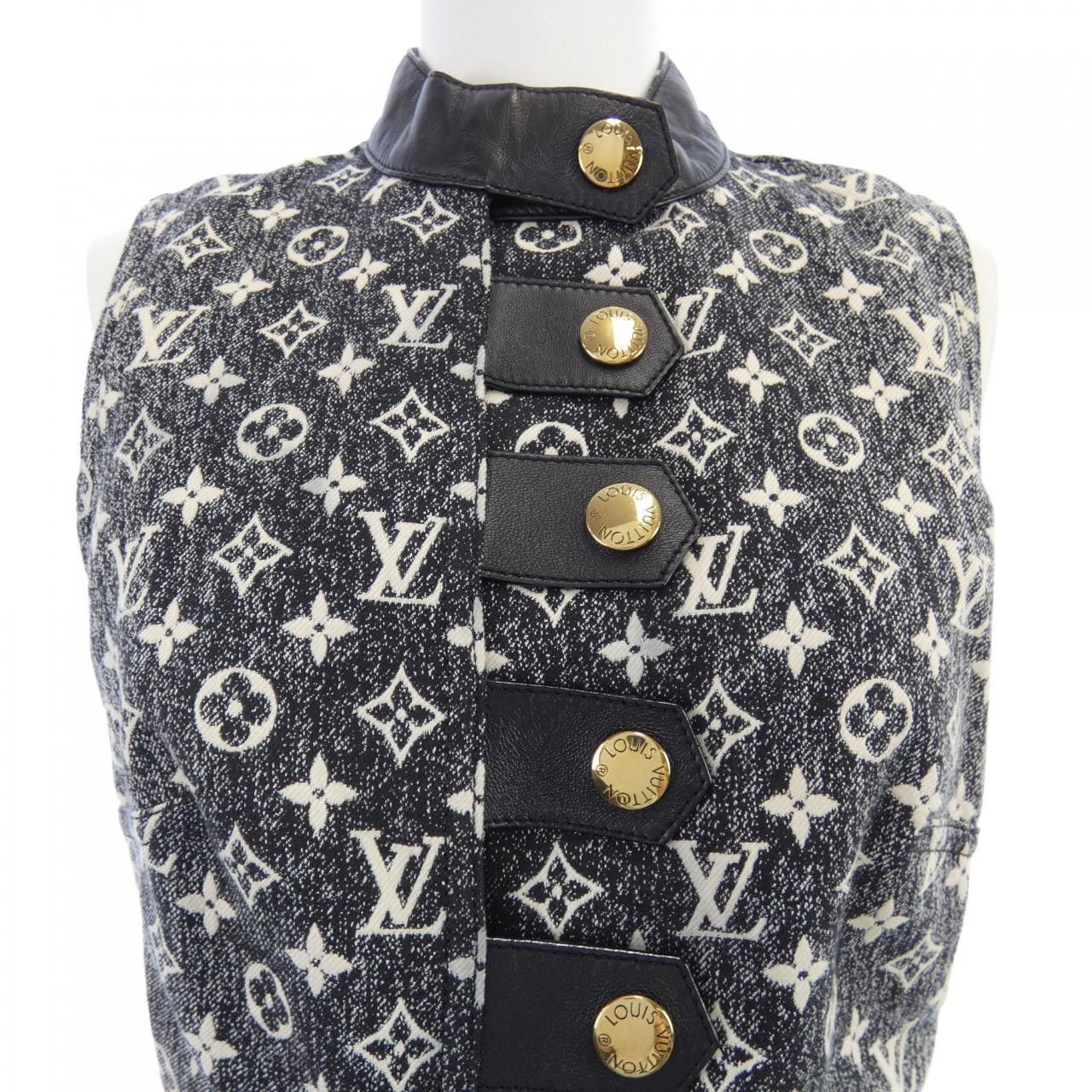 Louis Vuitton Louis Vuitton Louis Vuitton Monogram Denim Dress Denim Dresses FODR33KJ2 DUTY FREE for USA Size ONE SIZE - 6 Thumbnail