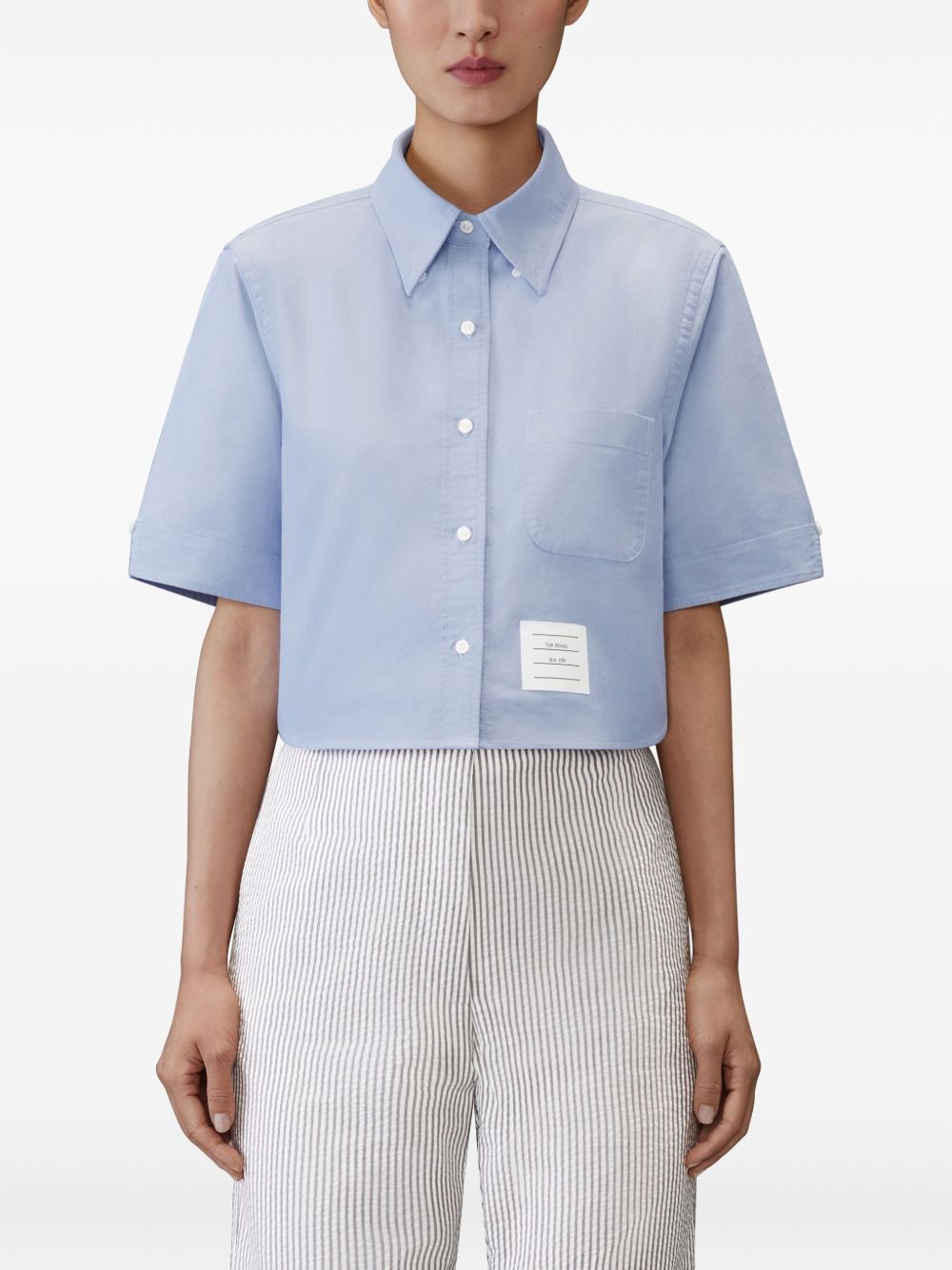 Thom Browne COTTON CROPPED SHIRT Size XS / US 0-2 / IT 36-38 - 2 Thumbnail