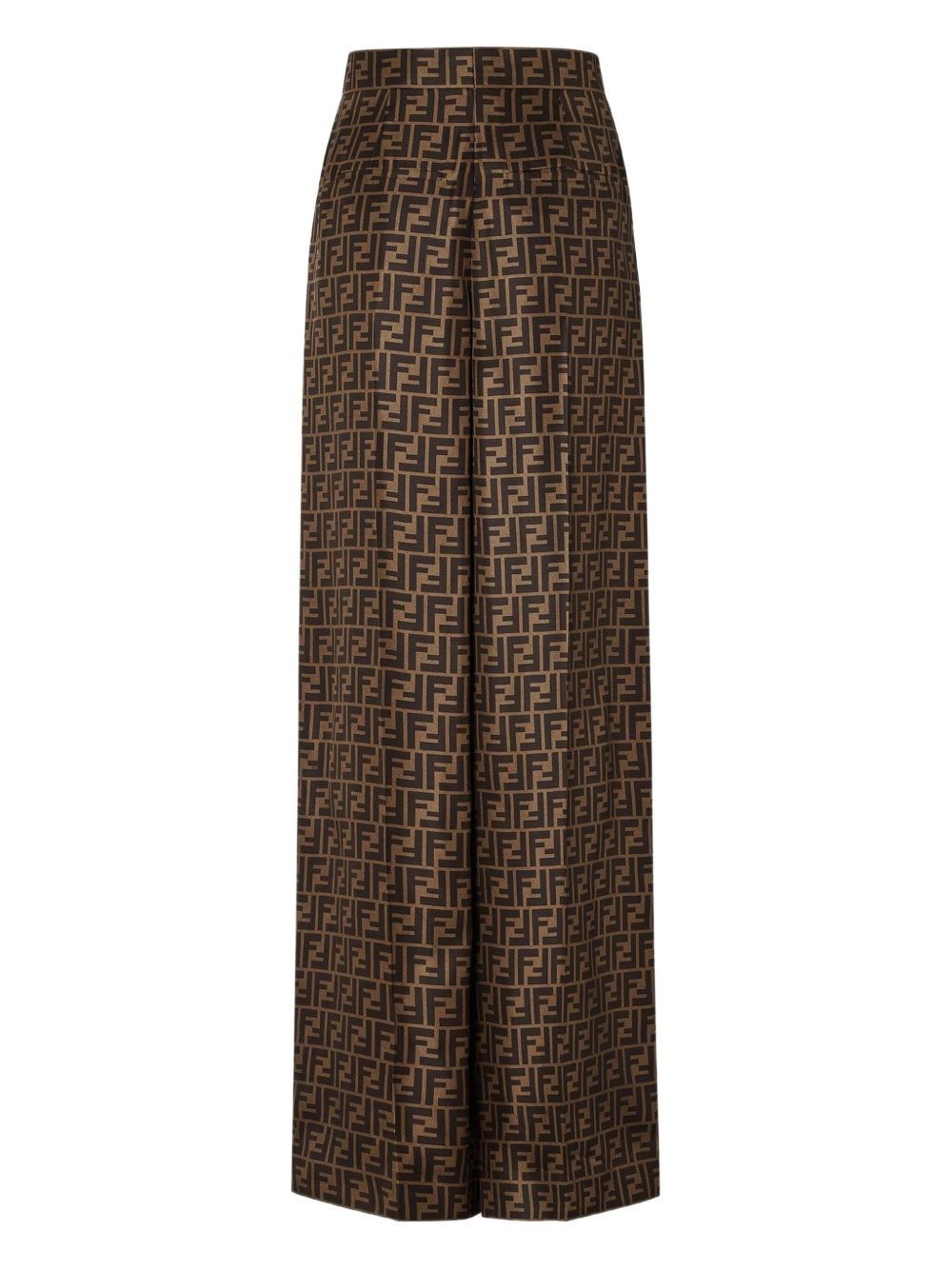 Fendi FF SILK WIDE-LEG TROUSERS Size 26" / US 2 / IT 38 - 2 Thumbnail