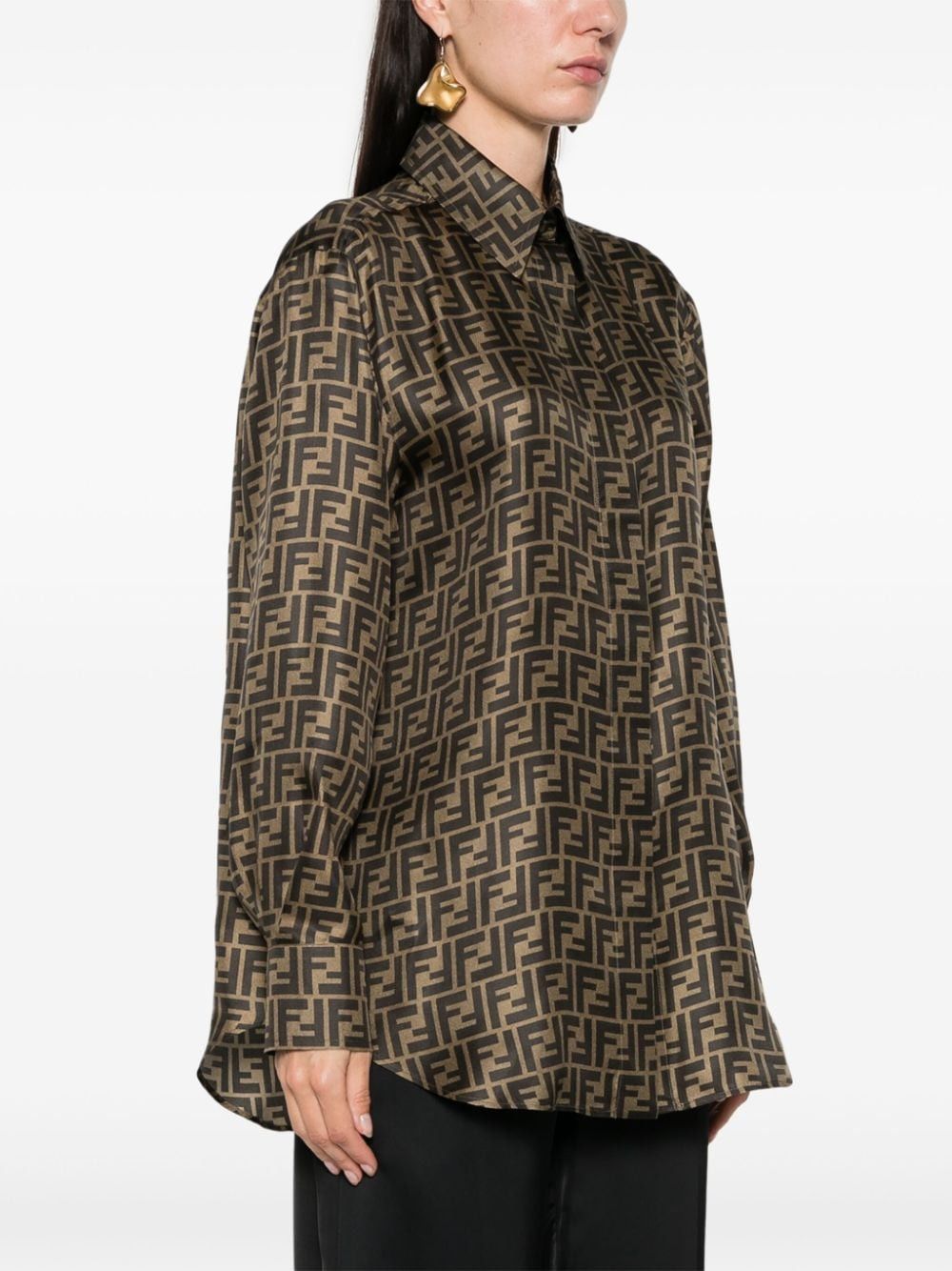 Fendi FF SILK SHIRT Size S / US 4 / IT 40 - 3 Thumbnail