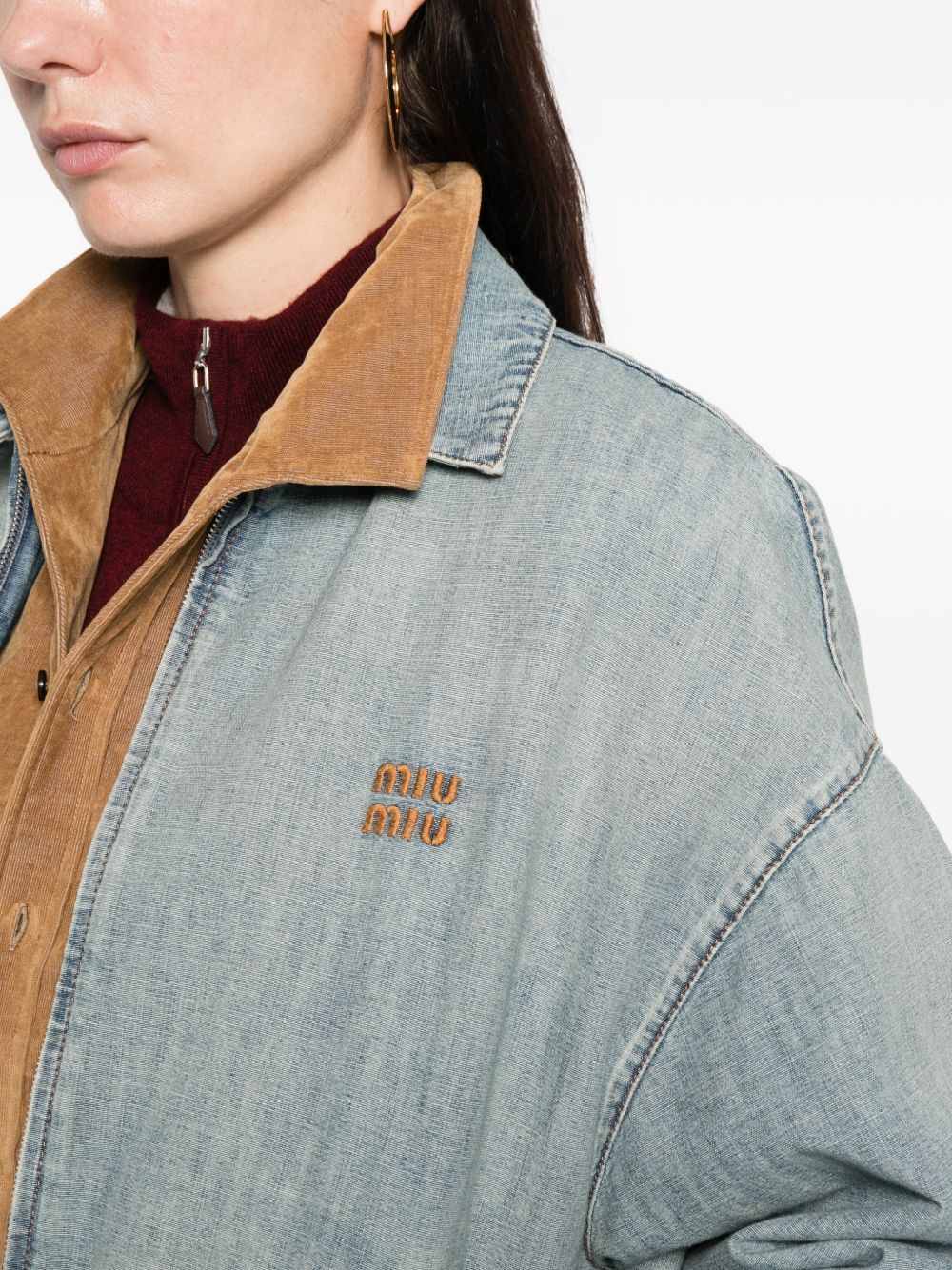 Miu Miu DENIM COTTON JACKET Size S / US 4 / IT 40 - 3 Thumbnail