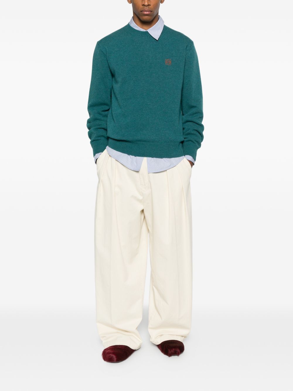 Loewe ANAGRAM WOOL SWEATER Size US XL / EU 56 / 4 - 3 Thumbnail