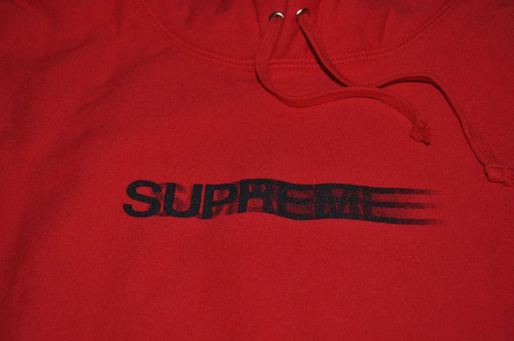 Supreme motion logo hoodie red hot sale