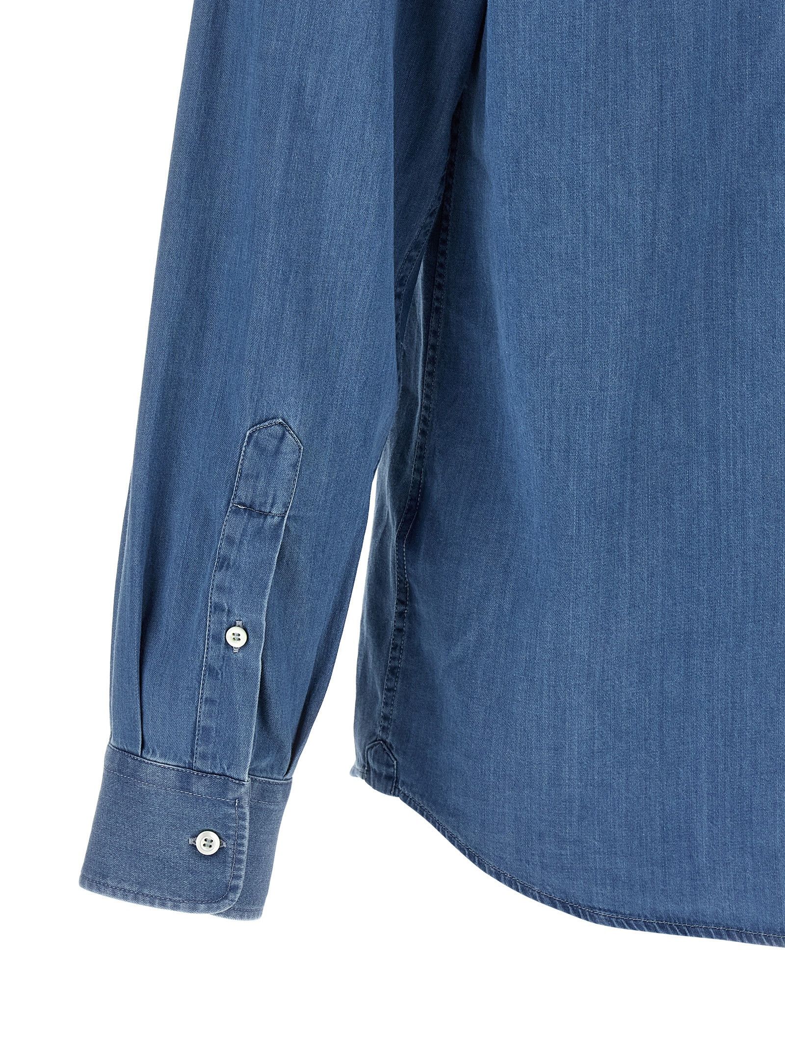 Brunello Cucinelli Denim Shirt Size US XL / EU 56 / 4 - 4 Thumbnail