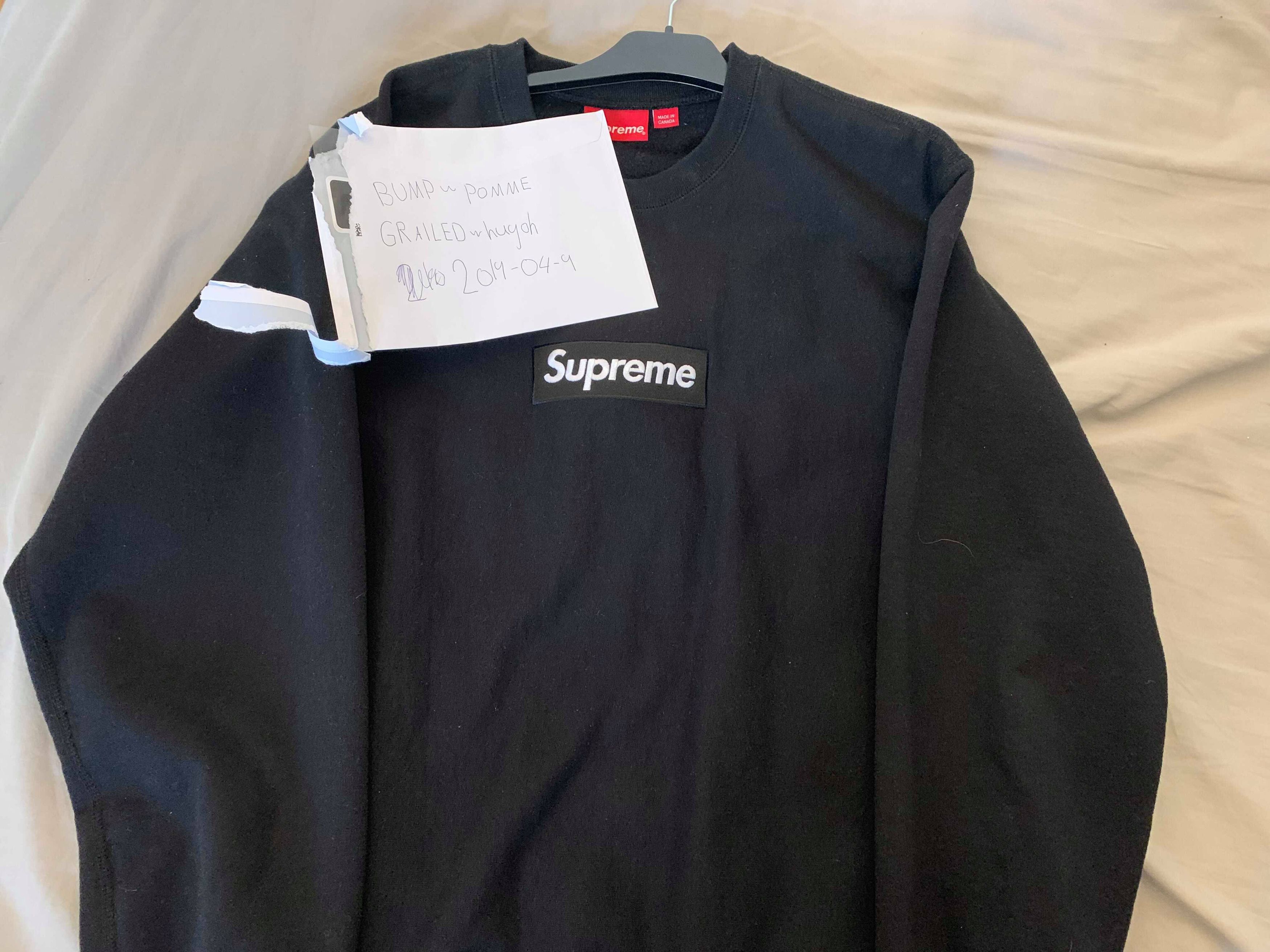 Supreme Box Logo Crewneck Black Size US XL / EU 56 / 4 - 1 Thumbnail
