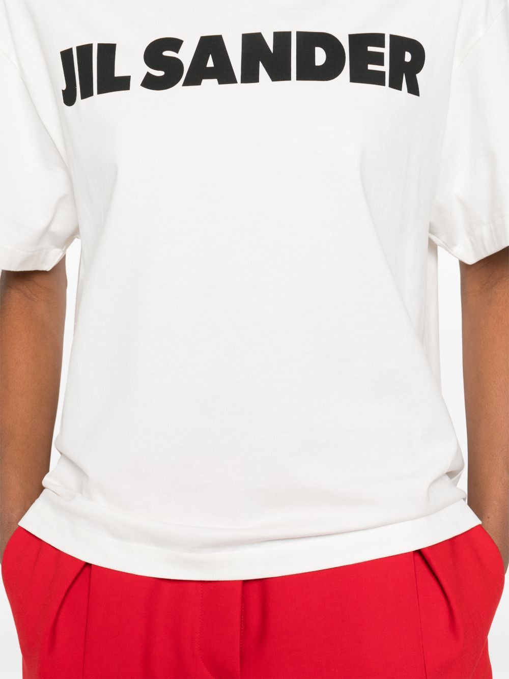 Jil Sander LOGO COTTON T-SHIRT Size S / US 4 / IT 40 - 4 Thumbnail