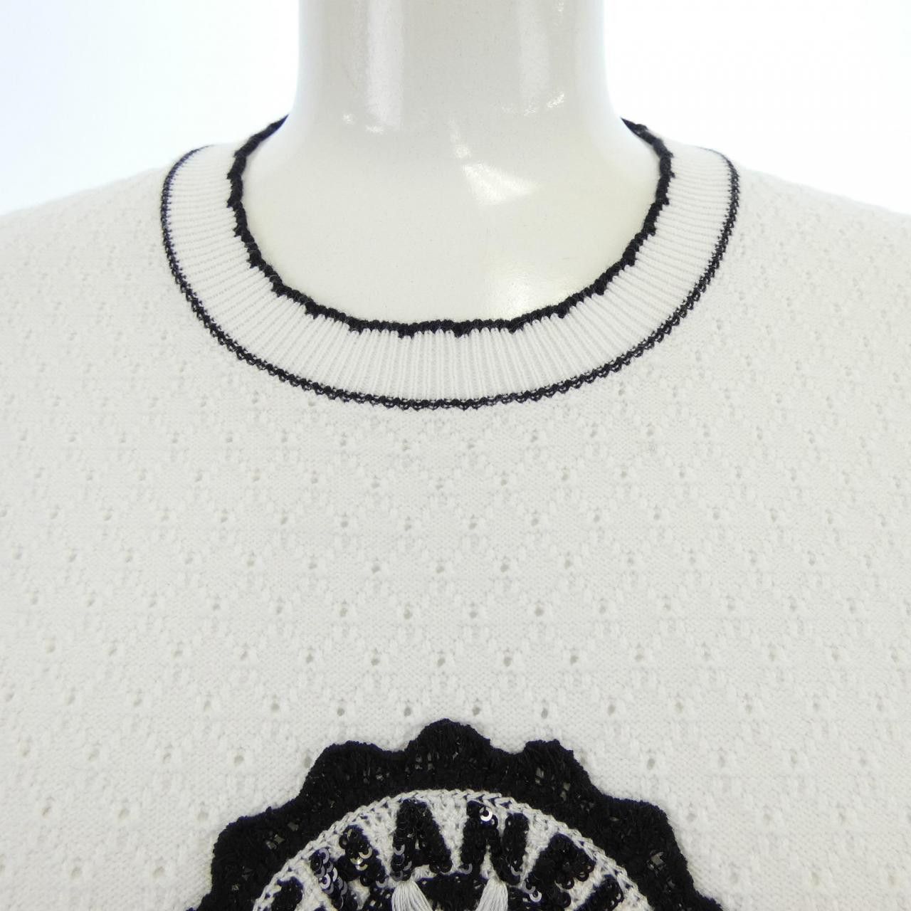 Chanel Chanel Chanel Knit Sweater Cotton Tops P74144K10654 23C DUTY FREE for USA Size ONE SIZE - 5 Thumbnail