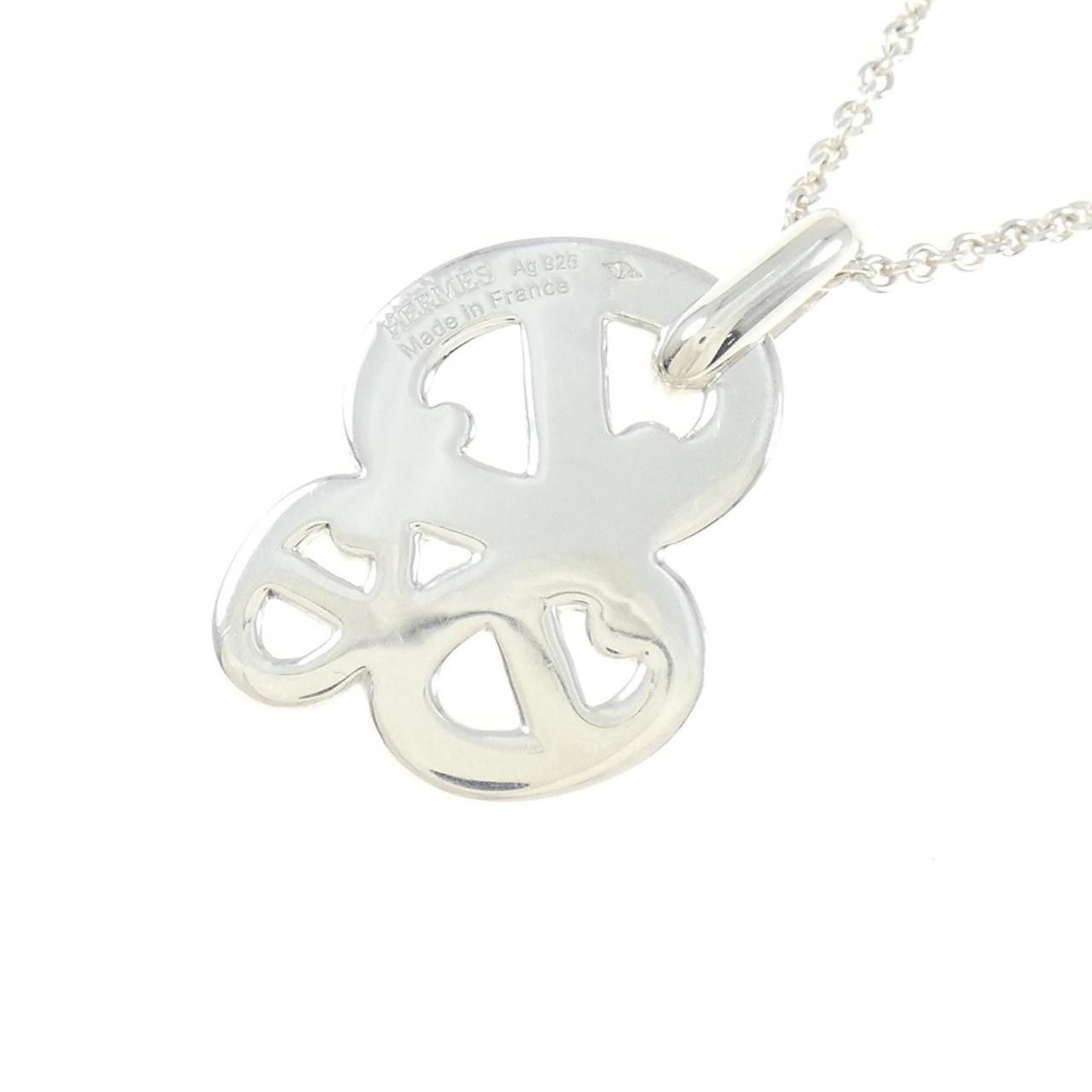 Hermes Hermes Hermès 925 Silver Necklace Metal Necklace DUTY FREE for USA Size ONE SIZE - 4 Thumbnail