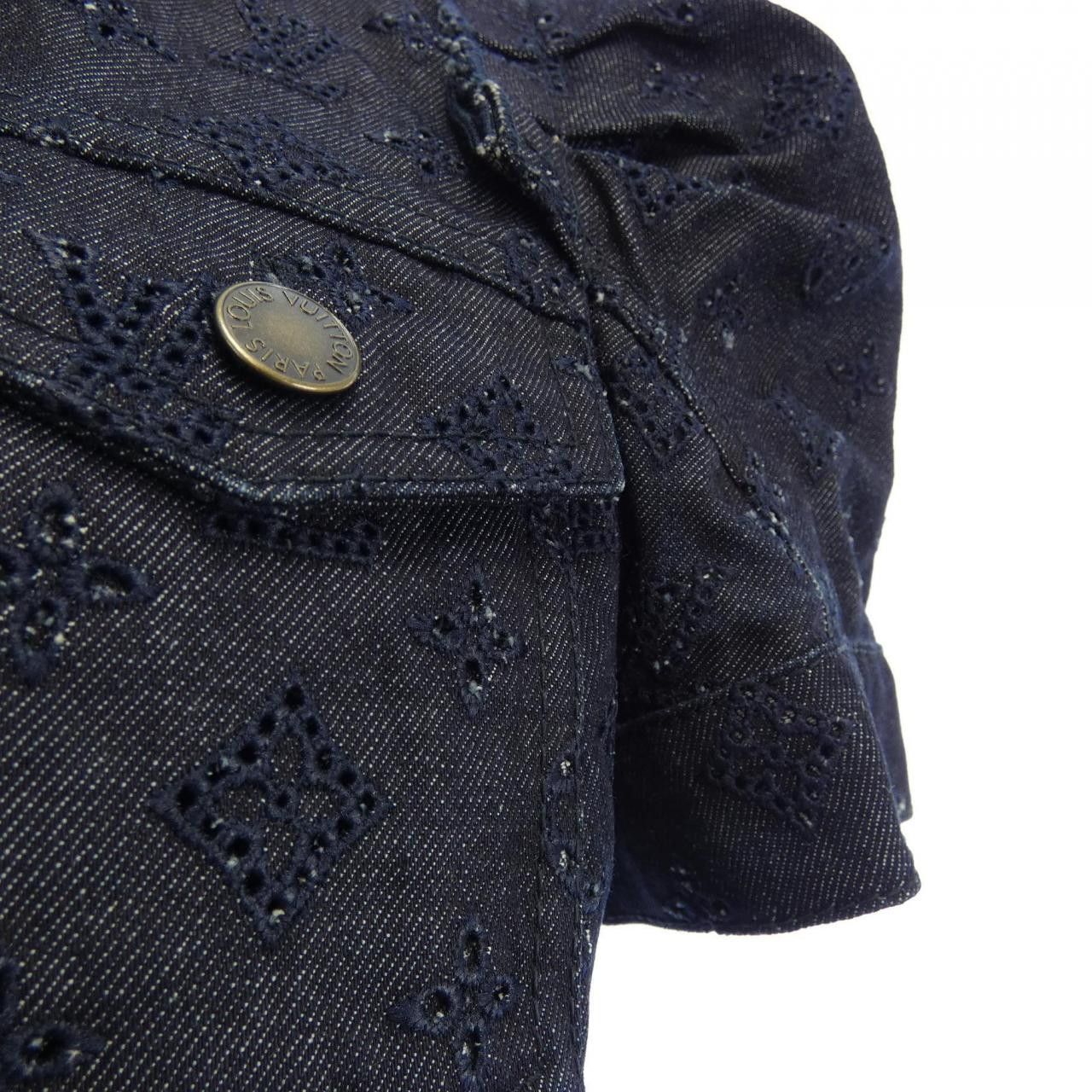Louis Vuitton Louis Vuitton Louis Vuitton Denim Jacket Denim Outerwear WQJA03DBA DUTY FREE for USA Size ONE SIZE - 6 Thumbnail