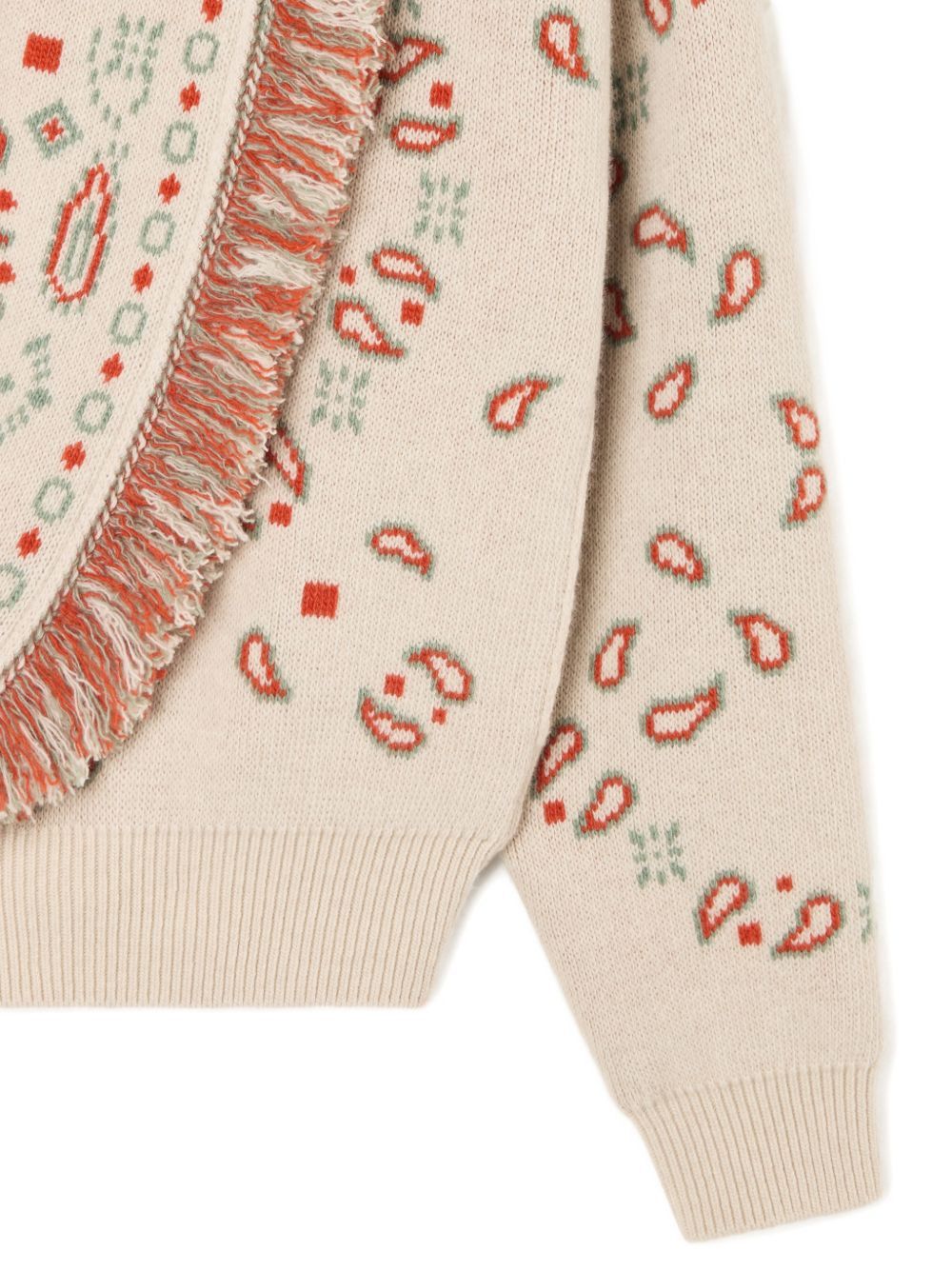 Alanui BANDANA JACQUARD CASHMERE AND WOOL CARDIGAN Size S / US 4 / IT 40 - 3 Thumbnail