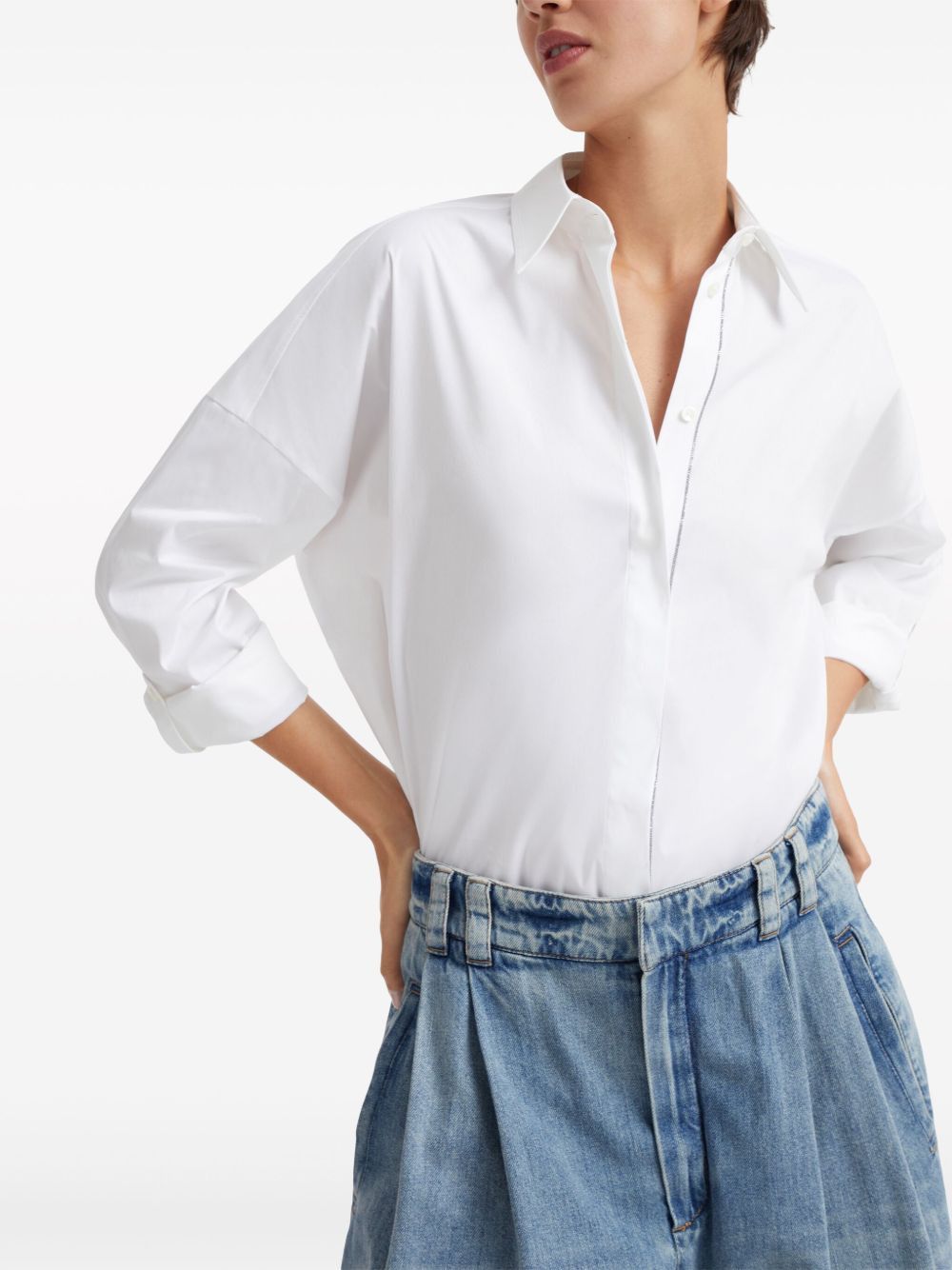 Brunello Cucinelli COTTON SHIRT Size M / US 6-8 / IT 42-44 - 2 Thumbnail