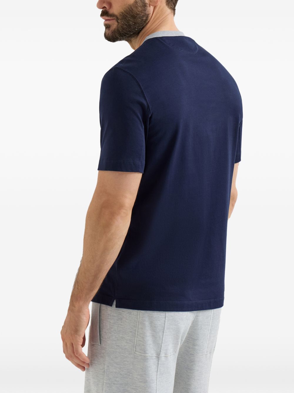 Brunello Cucinelli LOGO COTTON T-SHIRT Size US XXL / EU 58 / 5 - 4 Thumbnail