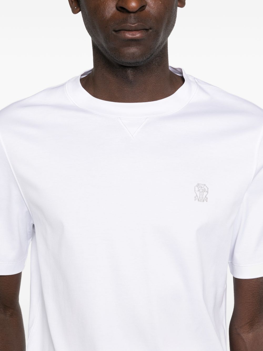 Brunello Cucinelli LOGO COTTON T-SHIRT Size US XXL / EU 58 / 5 - 2 Thumbnail