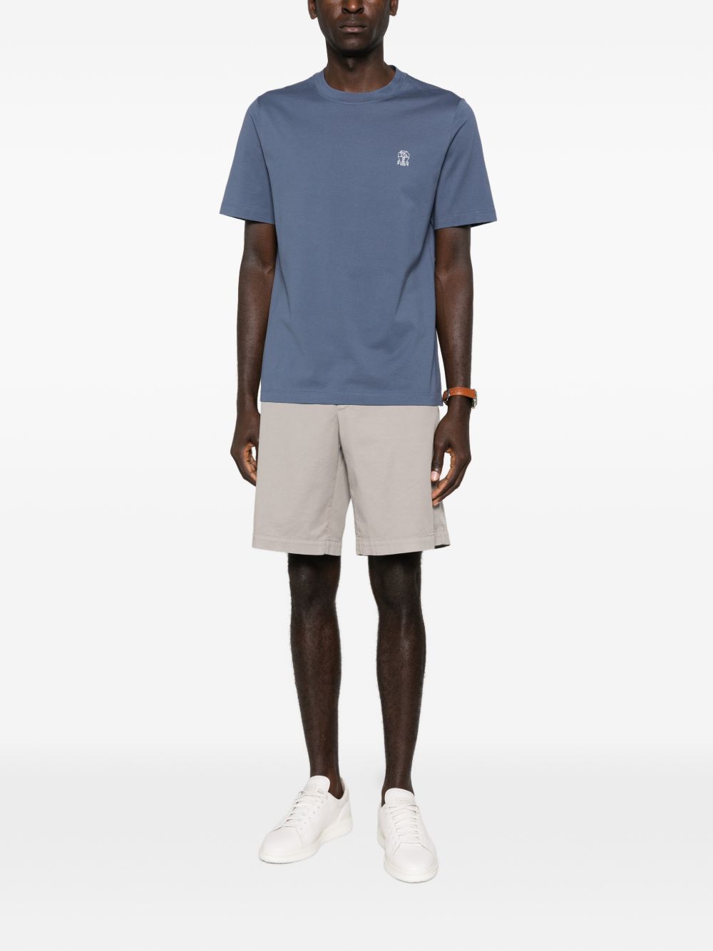 Brunello Cucinelli LOGO COTTON T-SHIRT Size US S / EU 44-46 / 1 - 4 Thumbnail