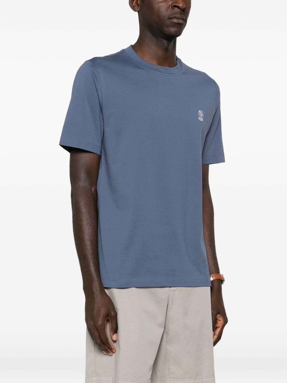 Brunello Cucinelli LOGO COTTON T-SHIRT Size US S / EU 44-46 / 1 - 5 Thumbnail